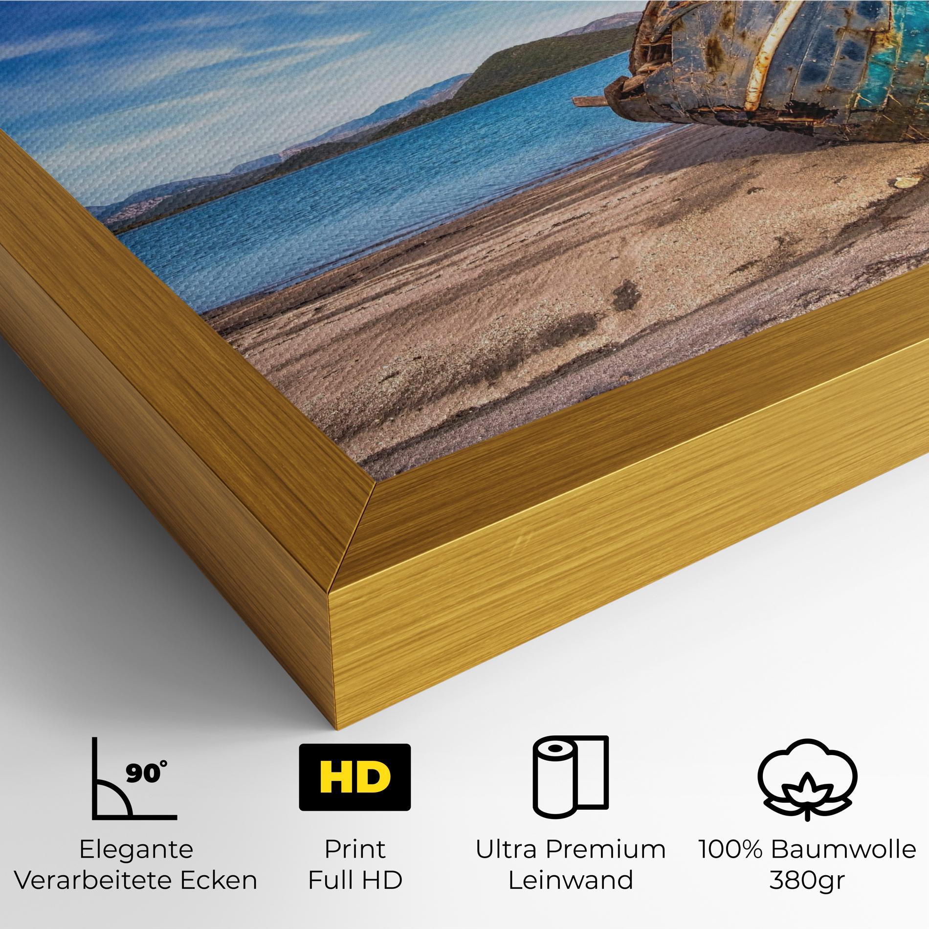 Leinwandbild Boat Blue Sky mockup 4