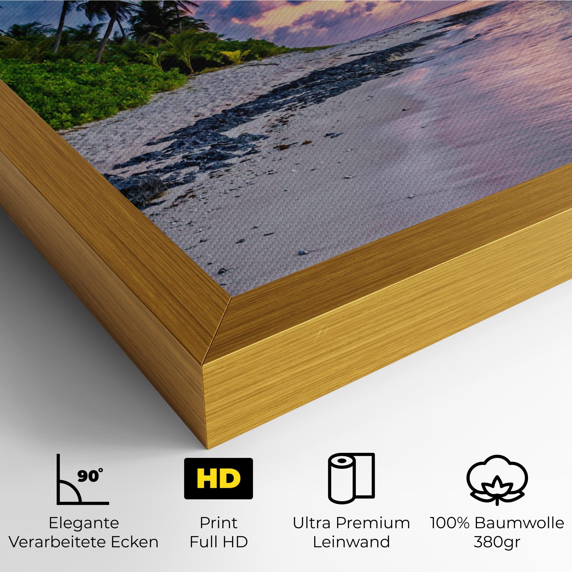 Leinwandbild Purple Blue Beach mockup 4