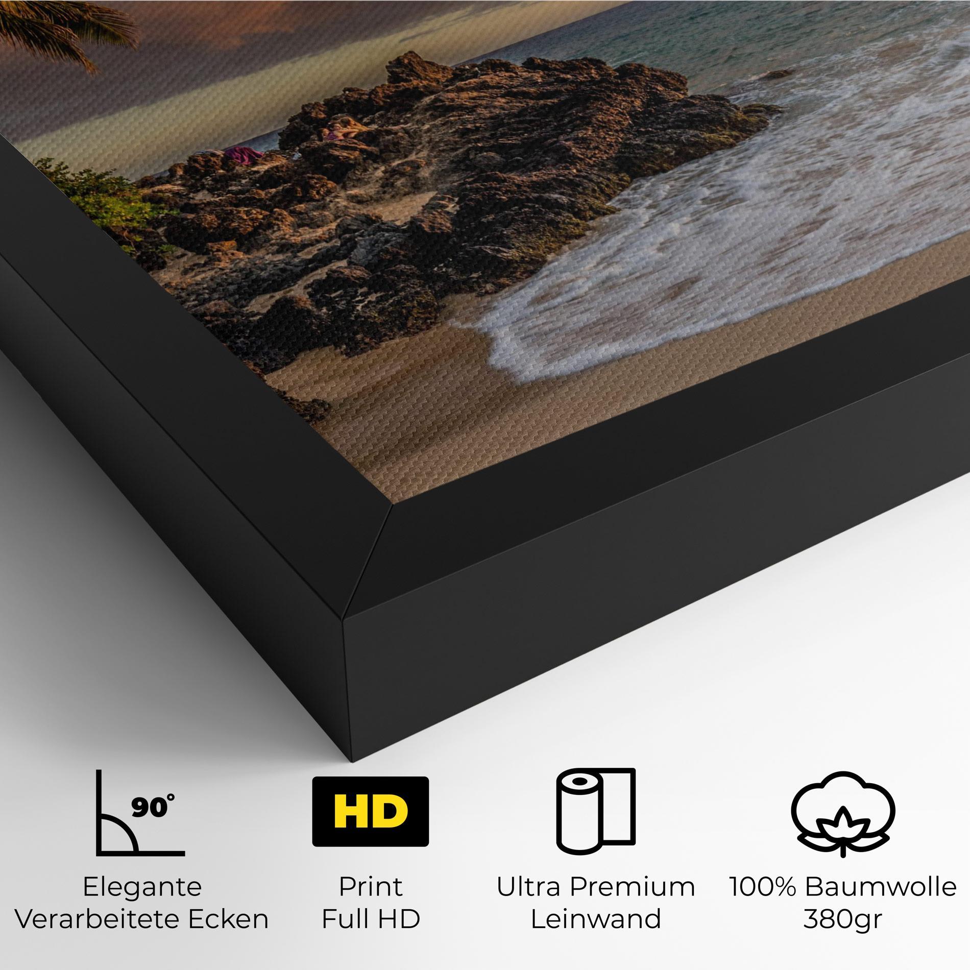 Leinwandbild Beautiful Beach Landscape mockup 4