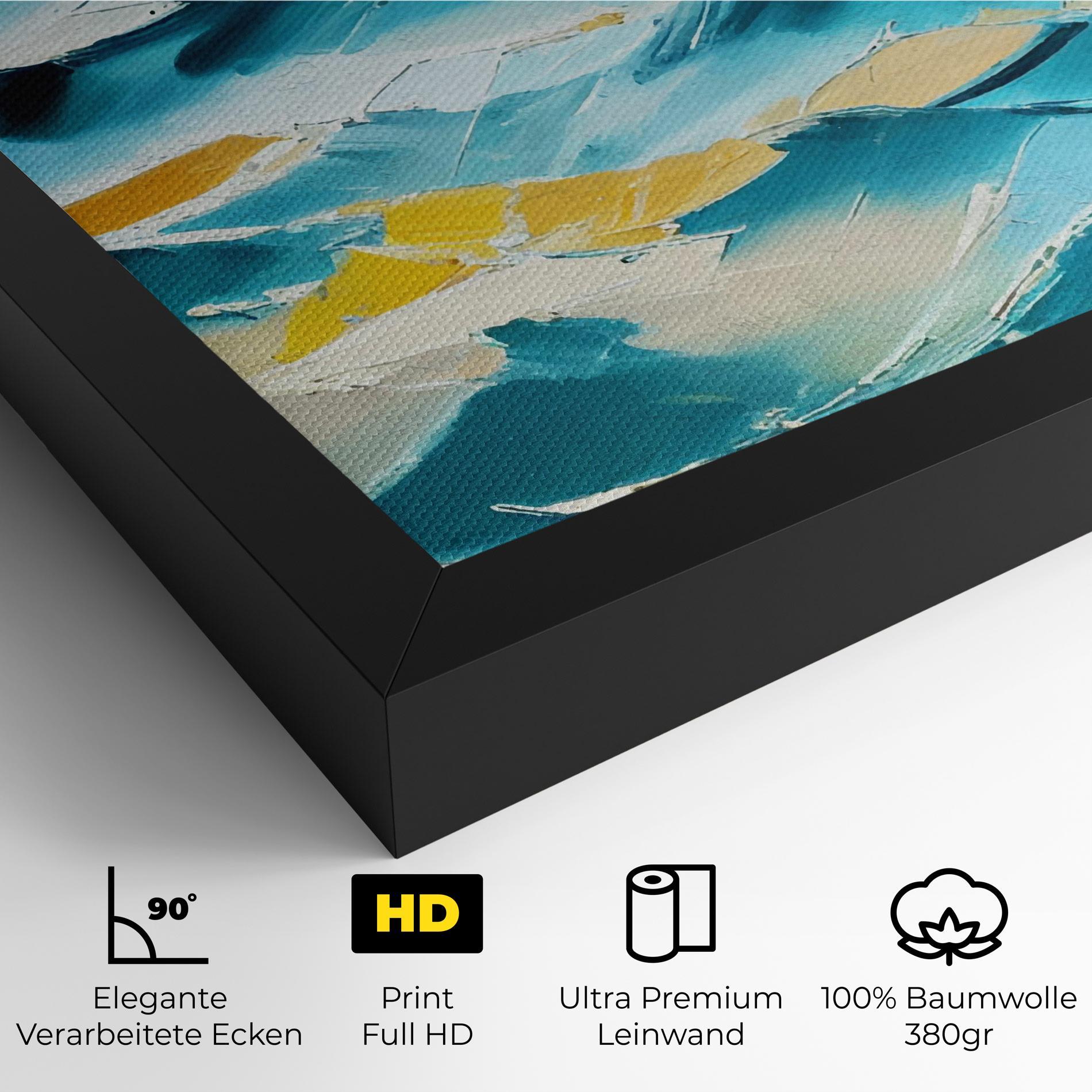 Leinwandbild Blue Ocean Painting mockup 4