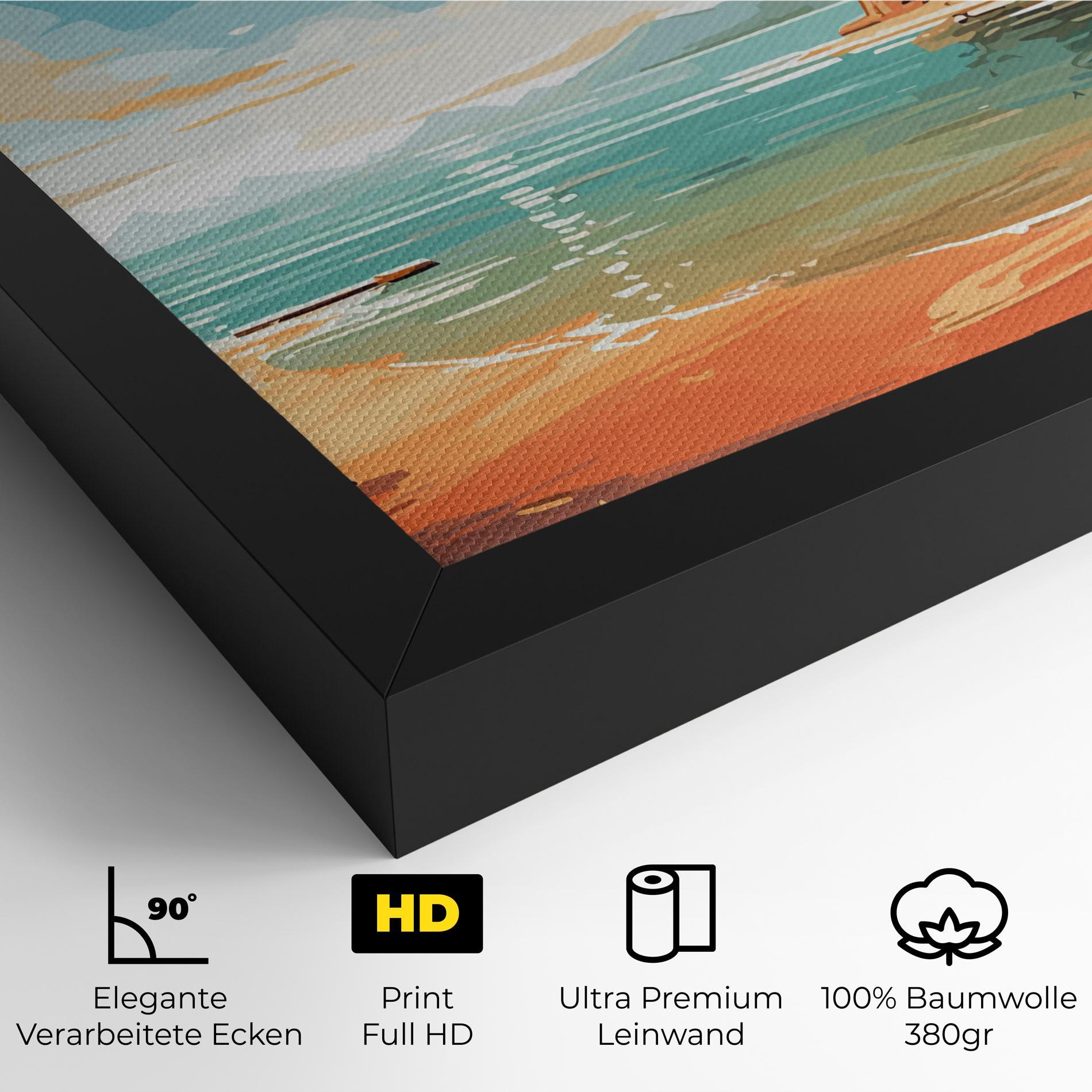 Leinwandbild Blue Sky Beach mockup 4