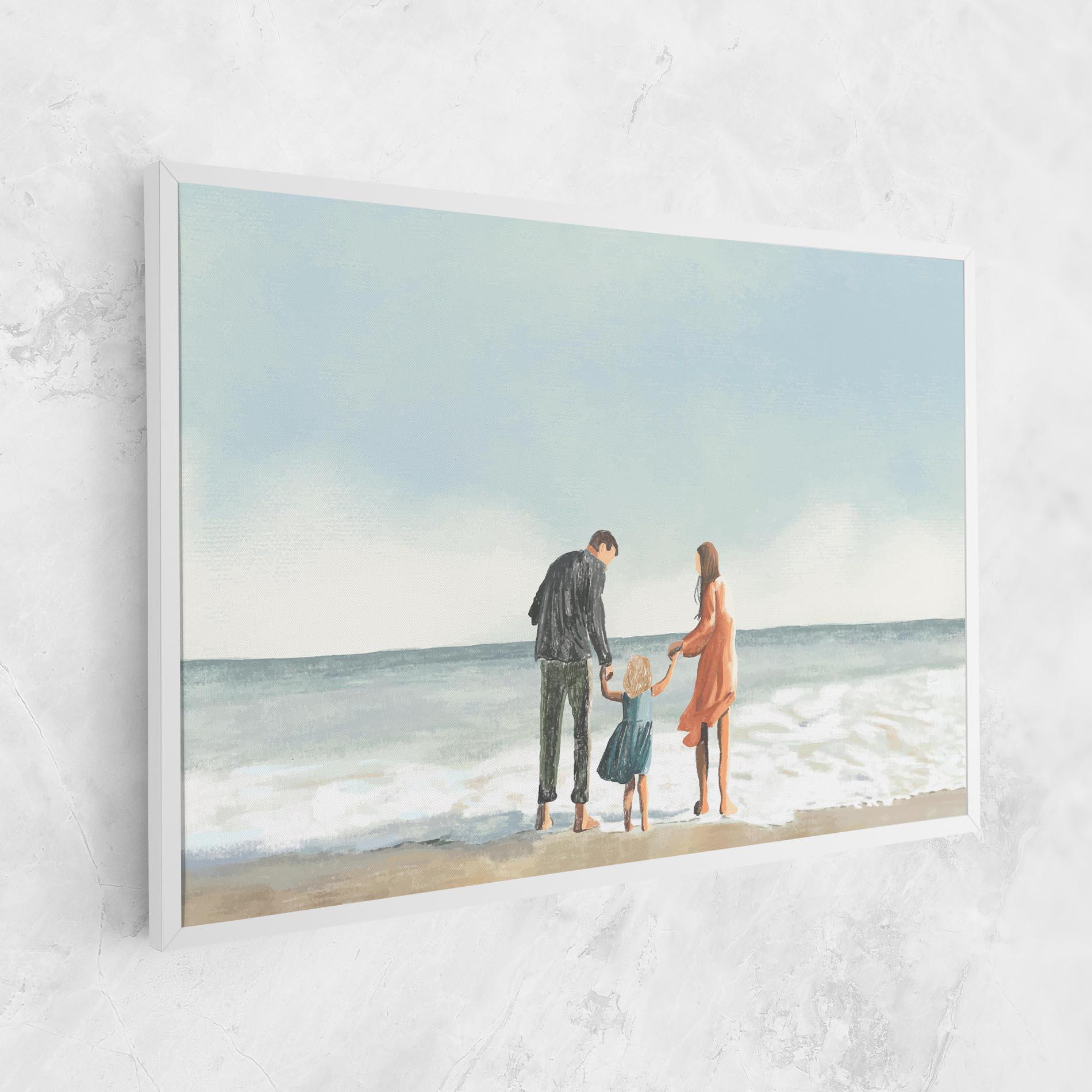 Leinwandbild Beach Family mockup 1
