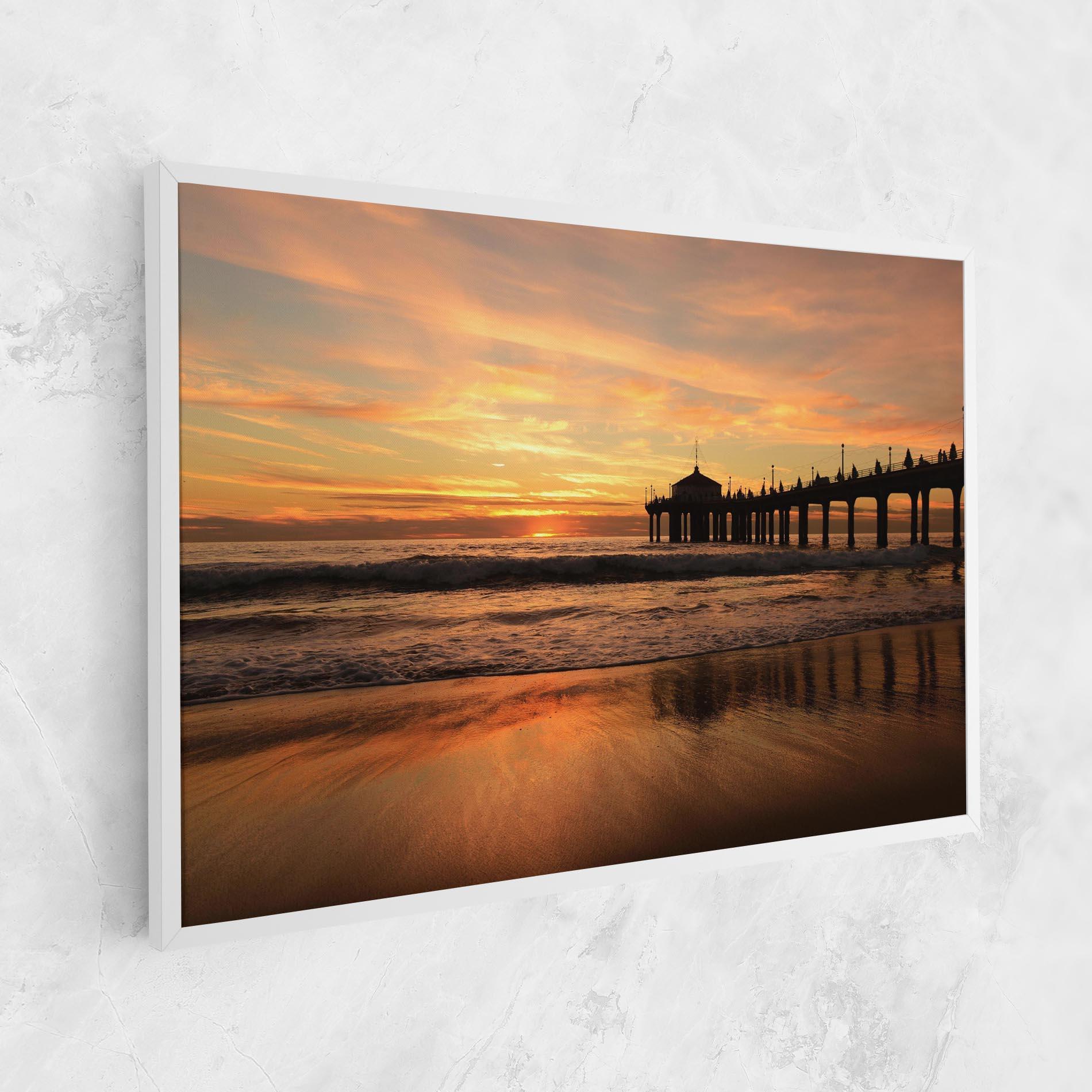 Leinwandbild Beach Sunset View mockup 1