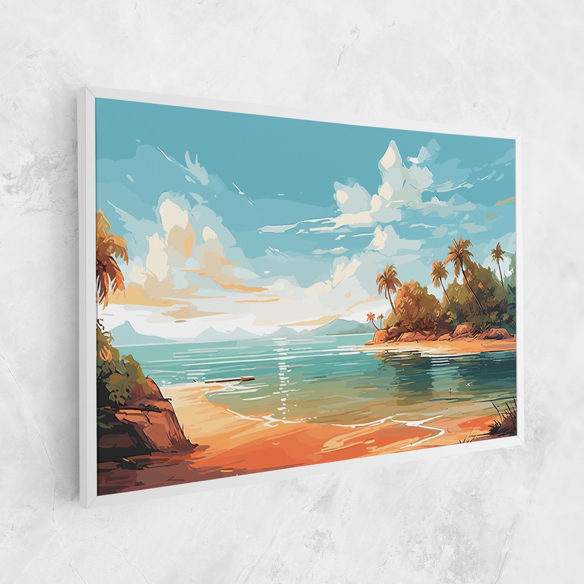 Leinwandbild Blue Sky Beach mockup 1