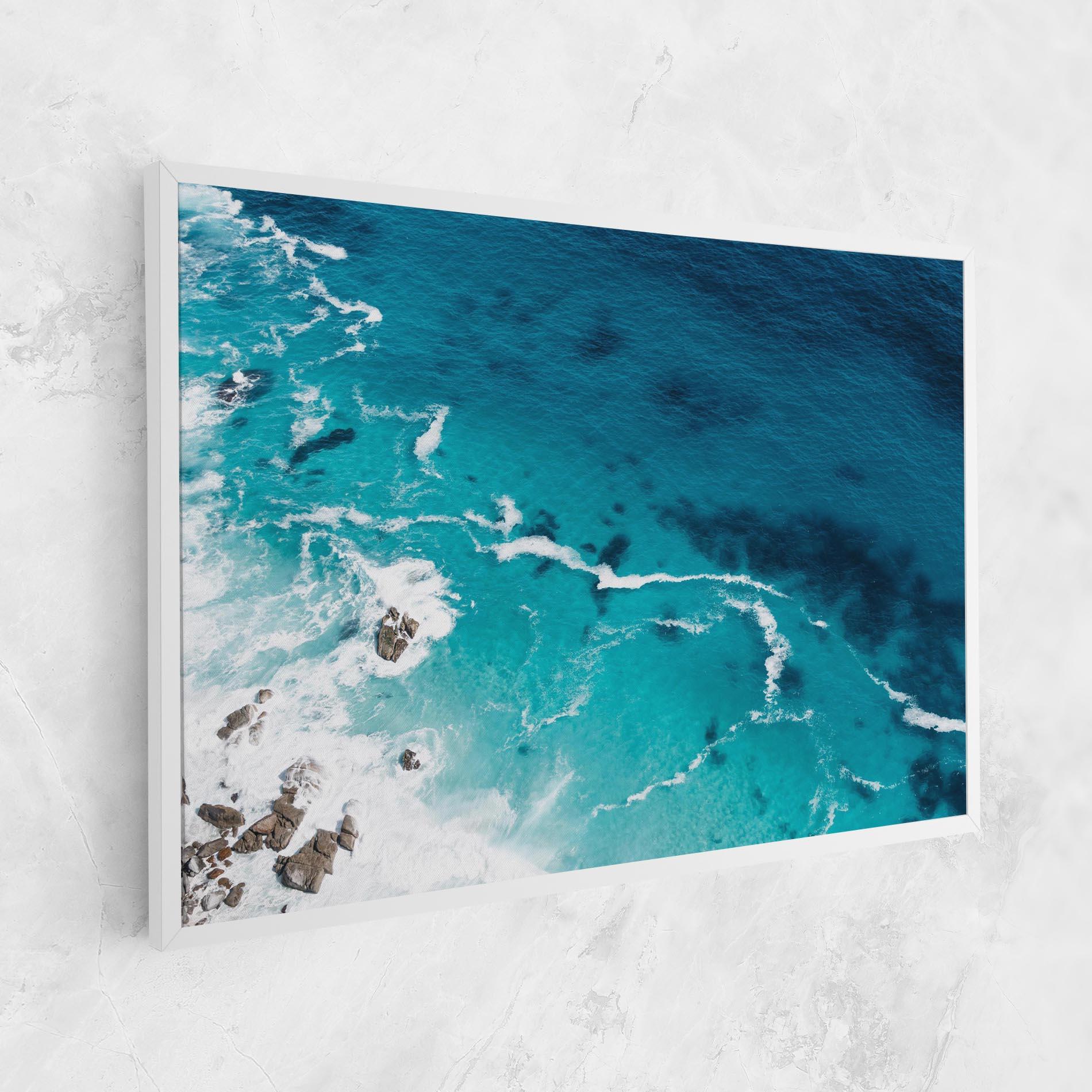 Leinwandbild Blue Water Beach mockup 1