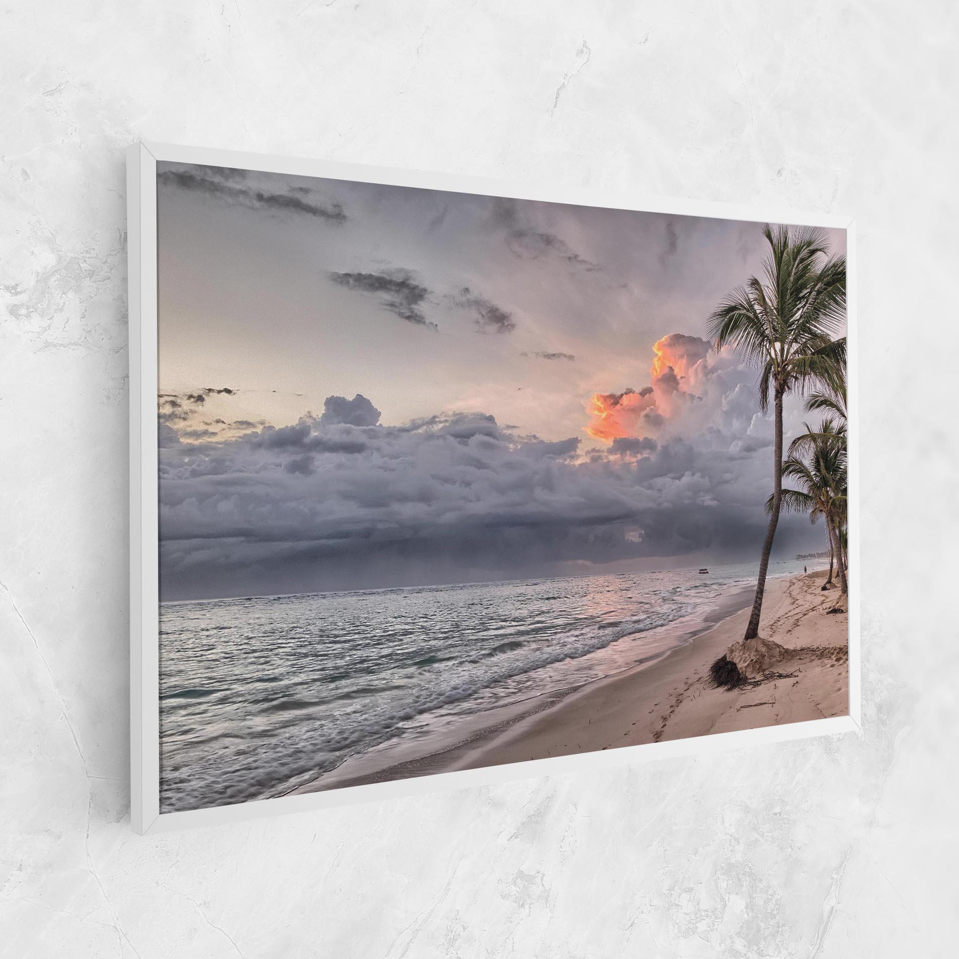 Leinwandbild Cloudy Beach mockup 1