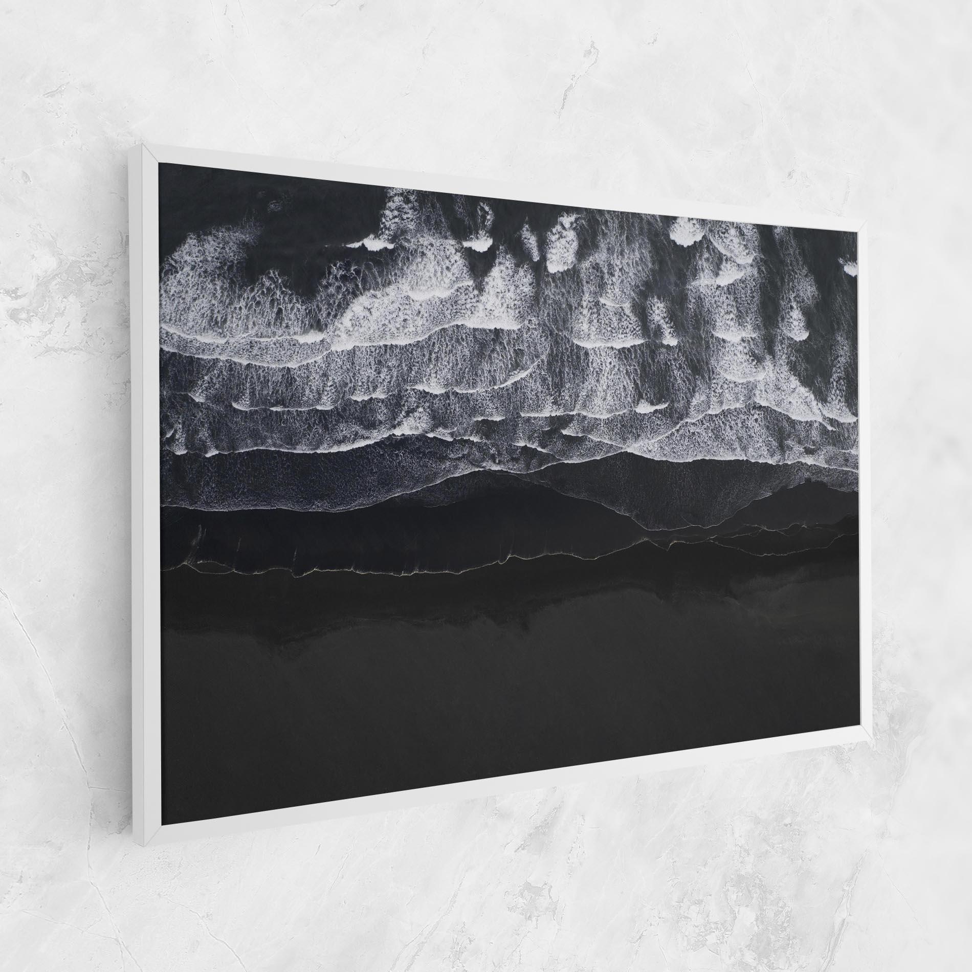 Leinwandbild Grey Waves Beach mockup 1