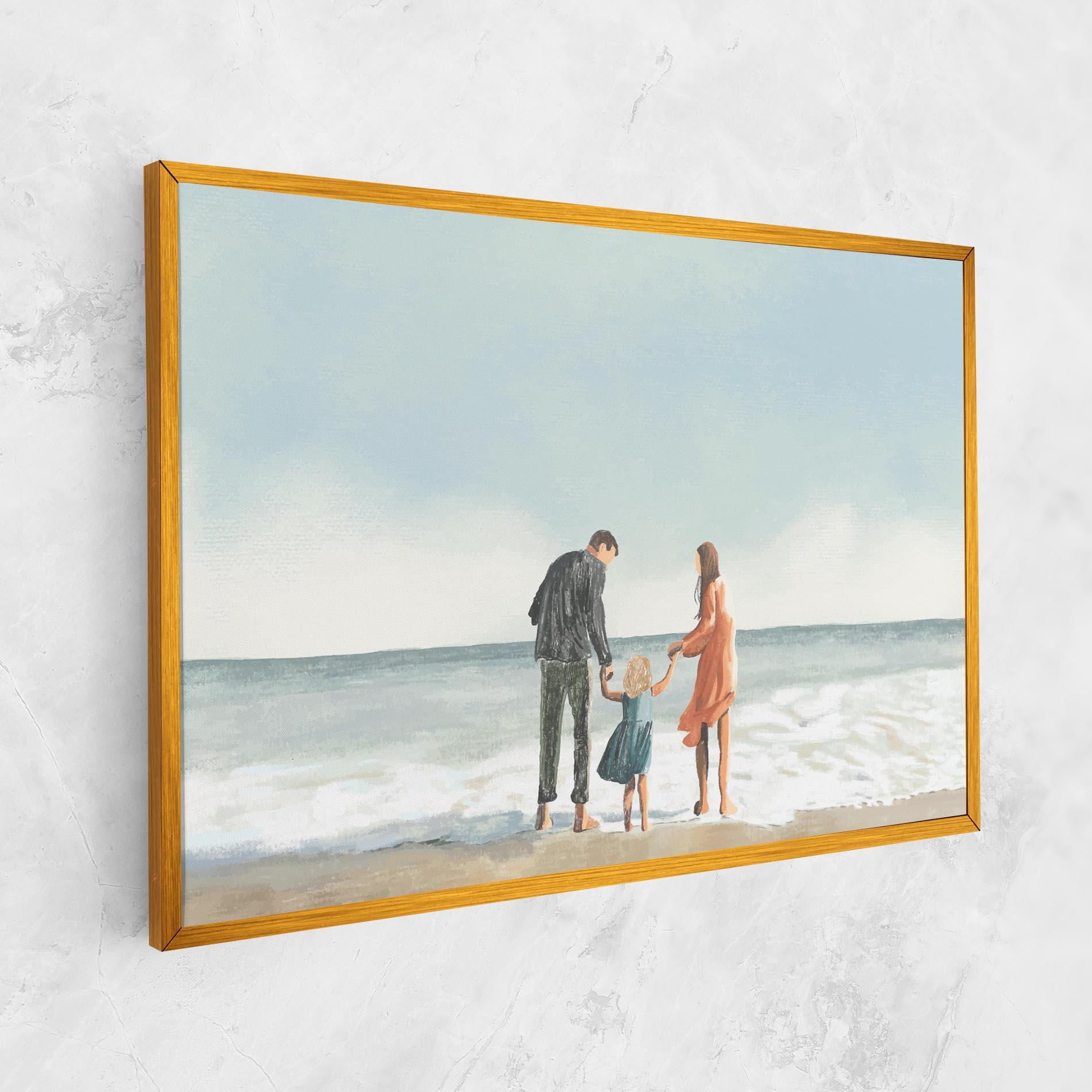 Leinwandbild Beach Family mockup 1