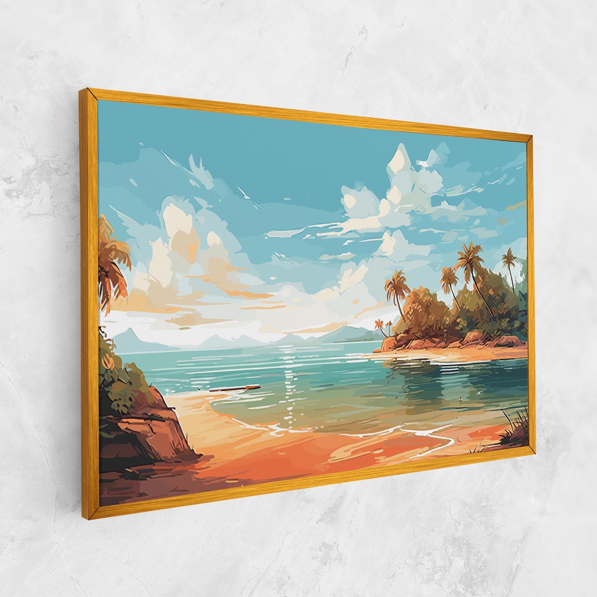 Leinwandbild Blue Sky Beach mockup 1