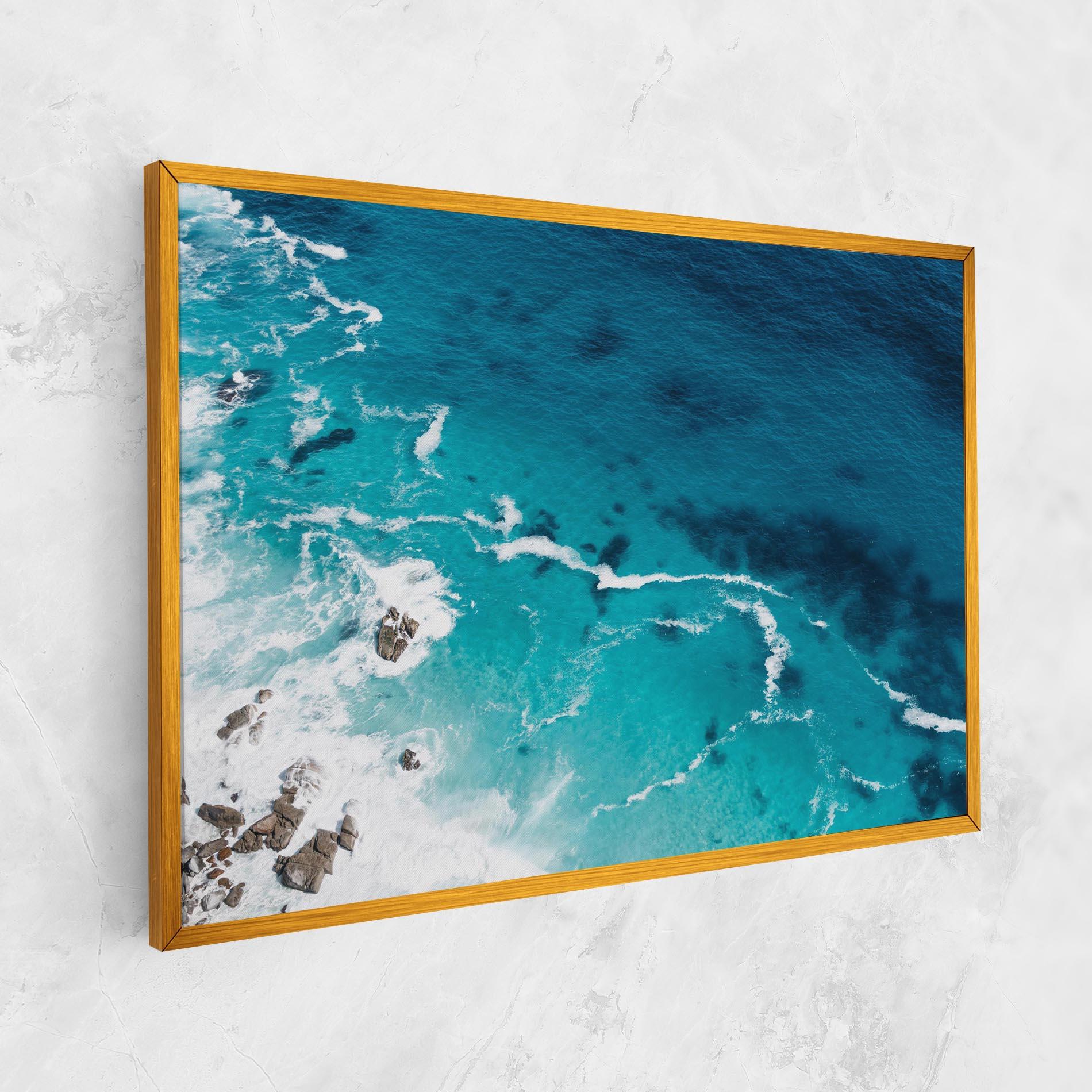 Leinwandbild Blue Water Beach mockup 1