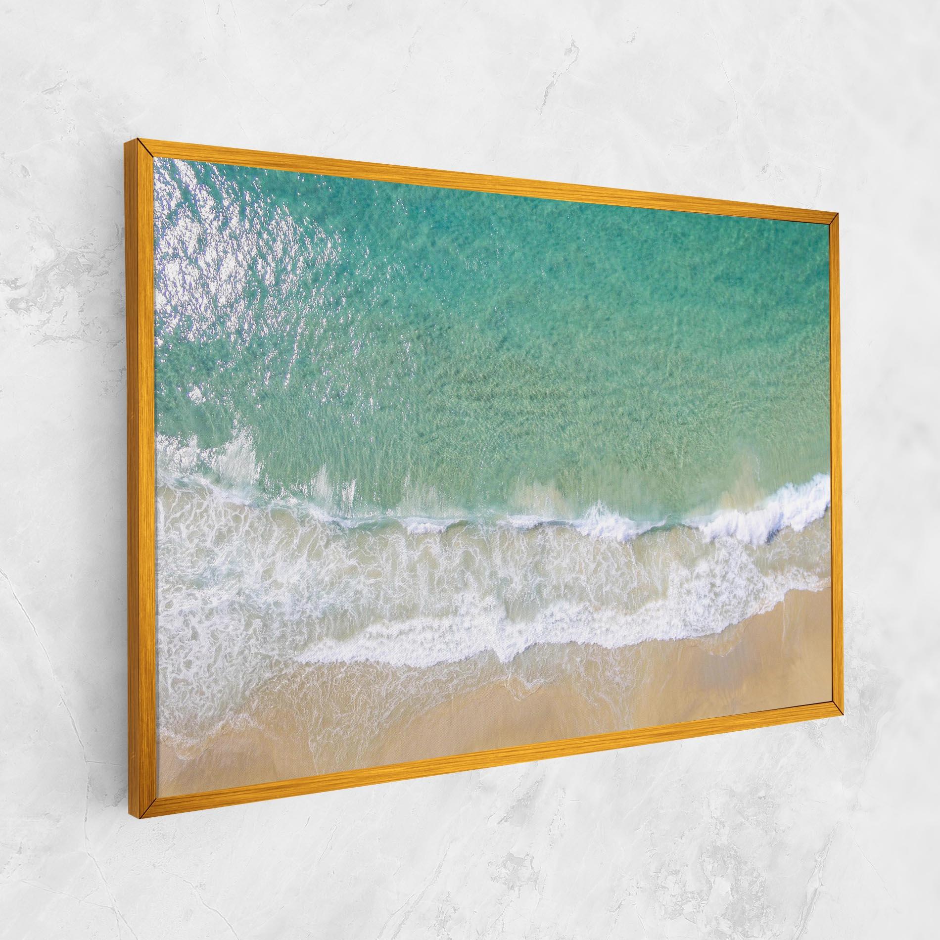 Leinwandbild Blue Waves Beach mockup 1