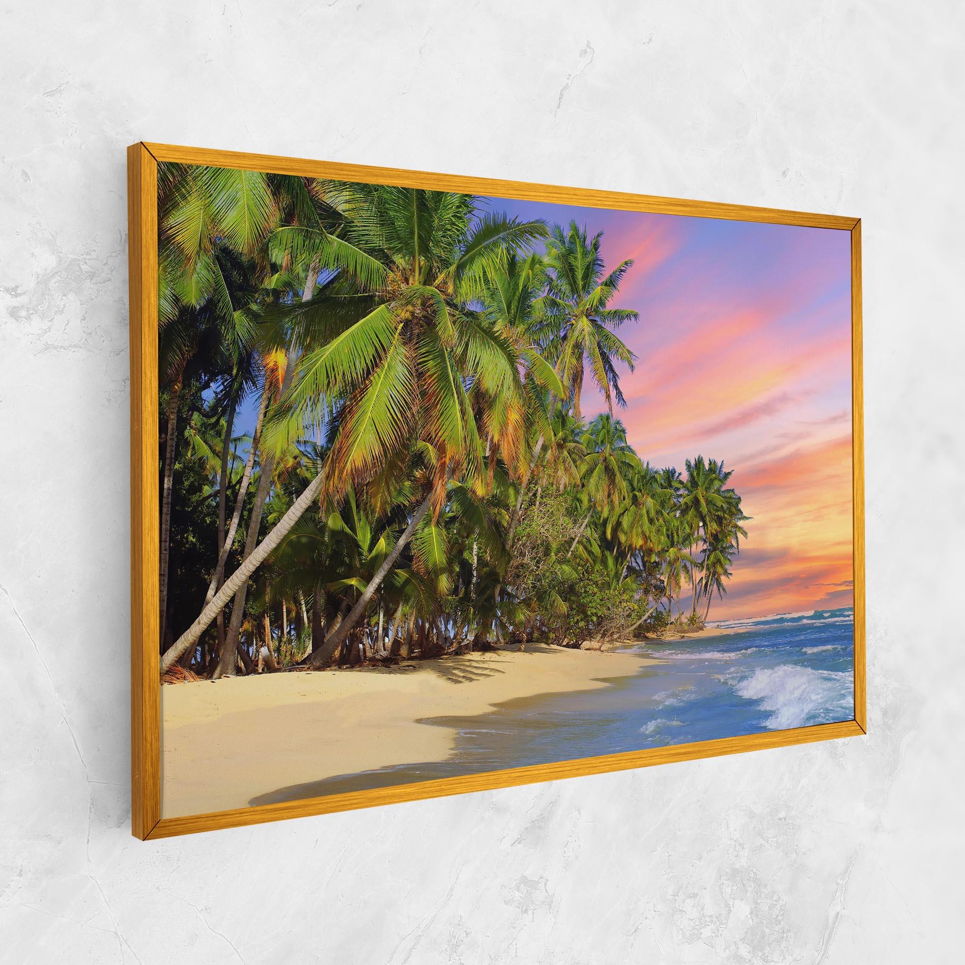 Leinwandbild Coconut Tree Sunset mockup 1