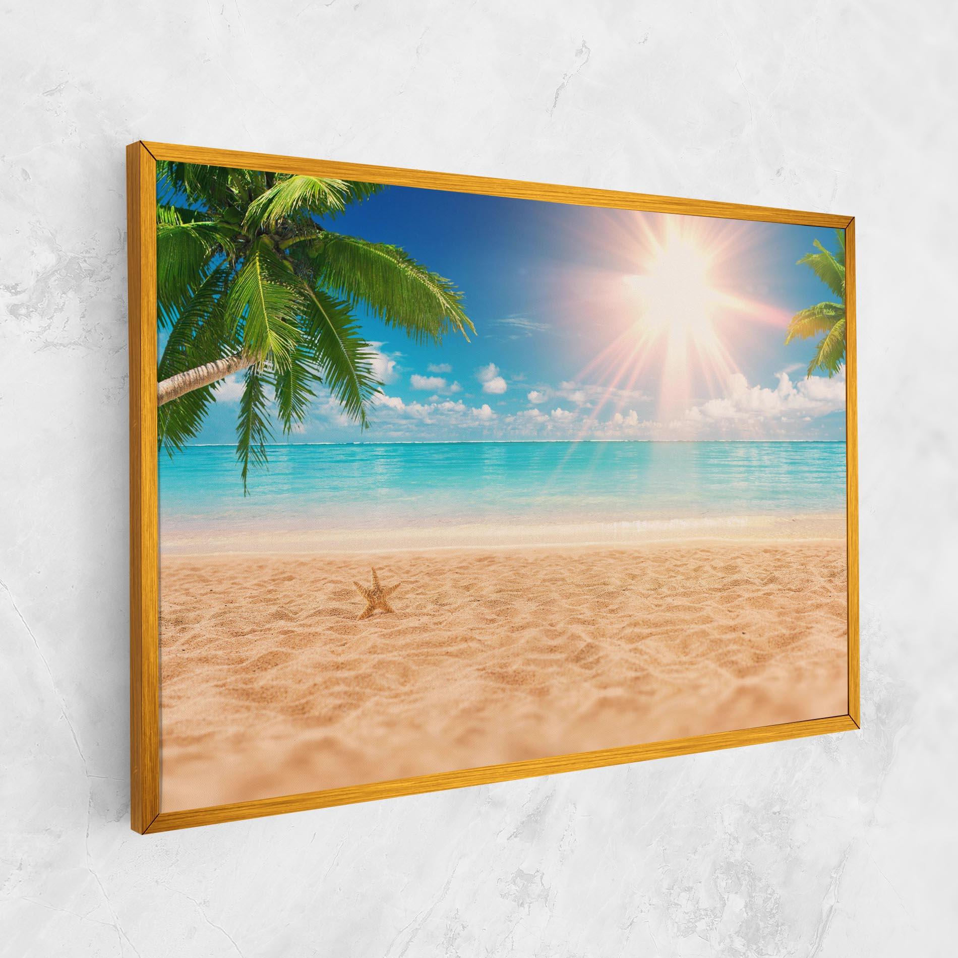 Leinwandbild Exotic Beach Ocean mockup 1