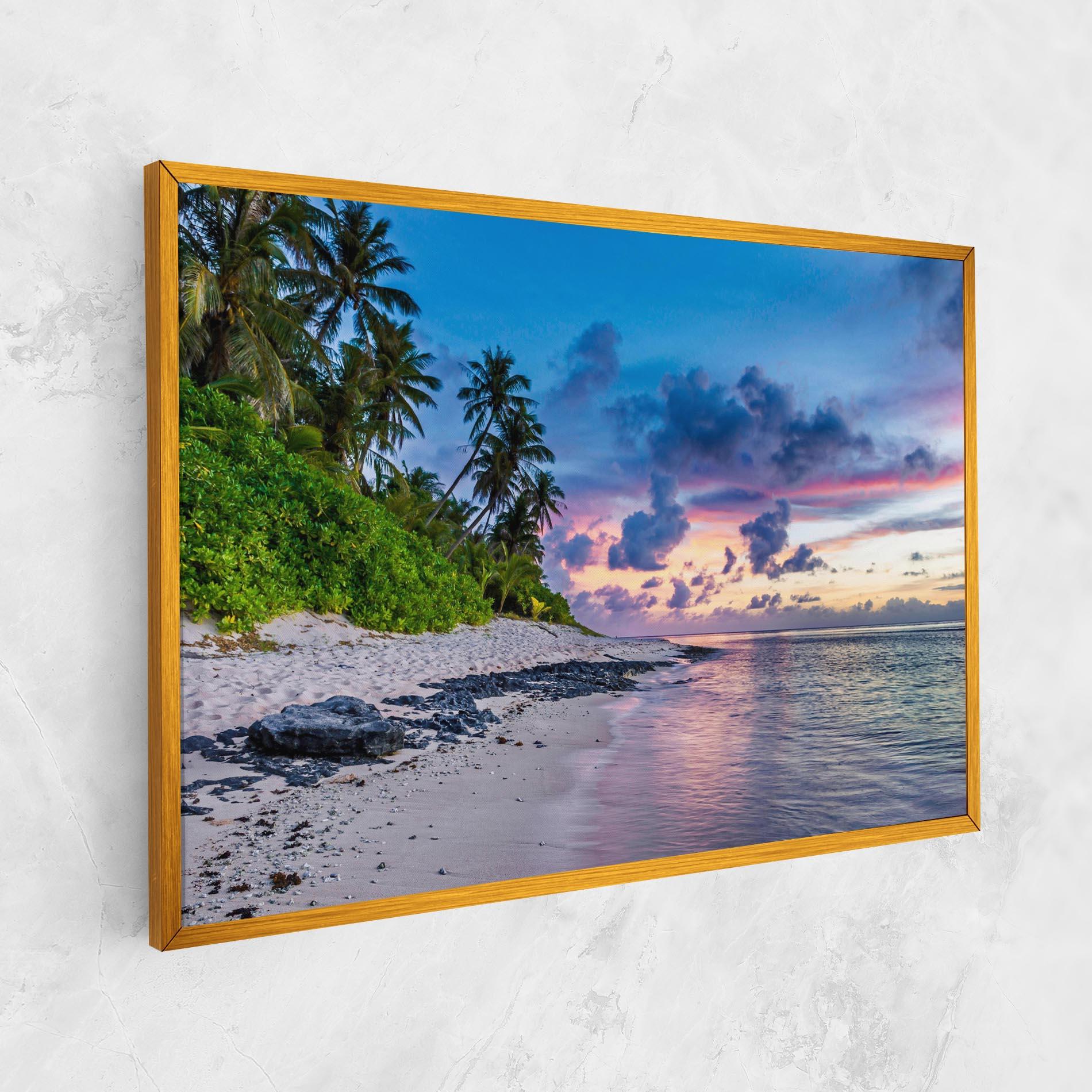 Leinwandbild Purple Blue Beach mockup 1