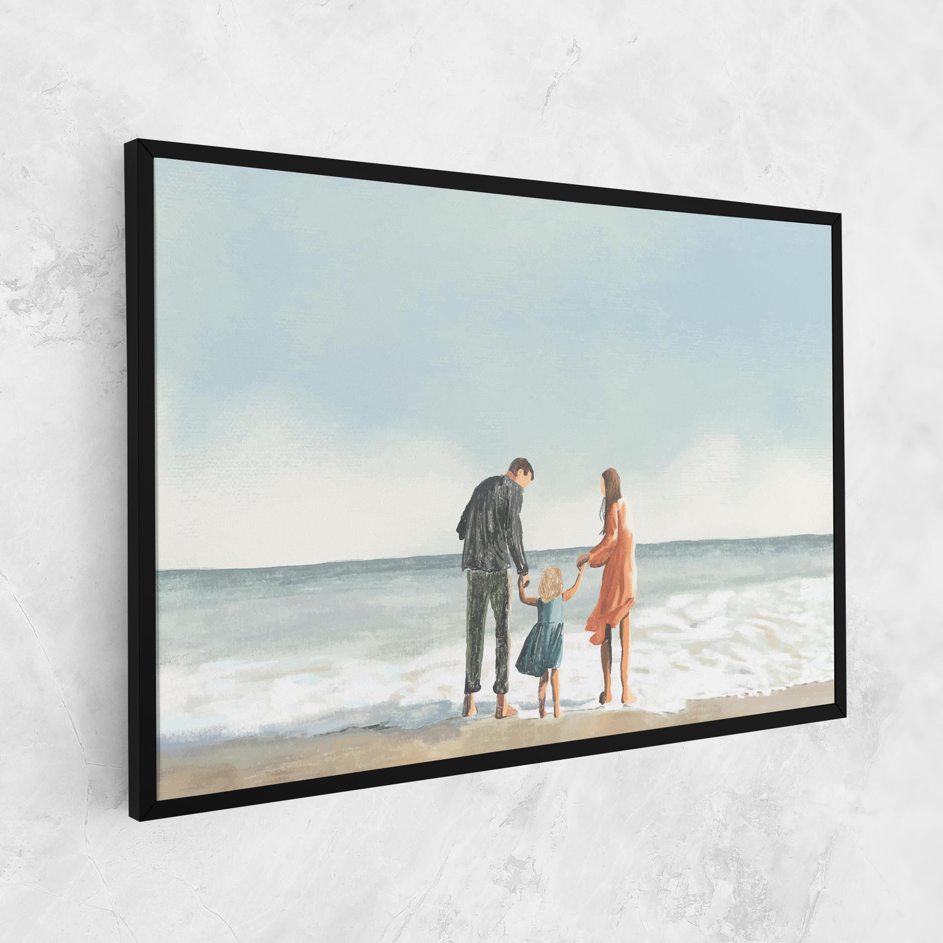 Leinwandbild Beach Family mockup 1