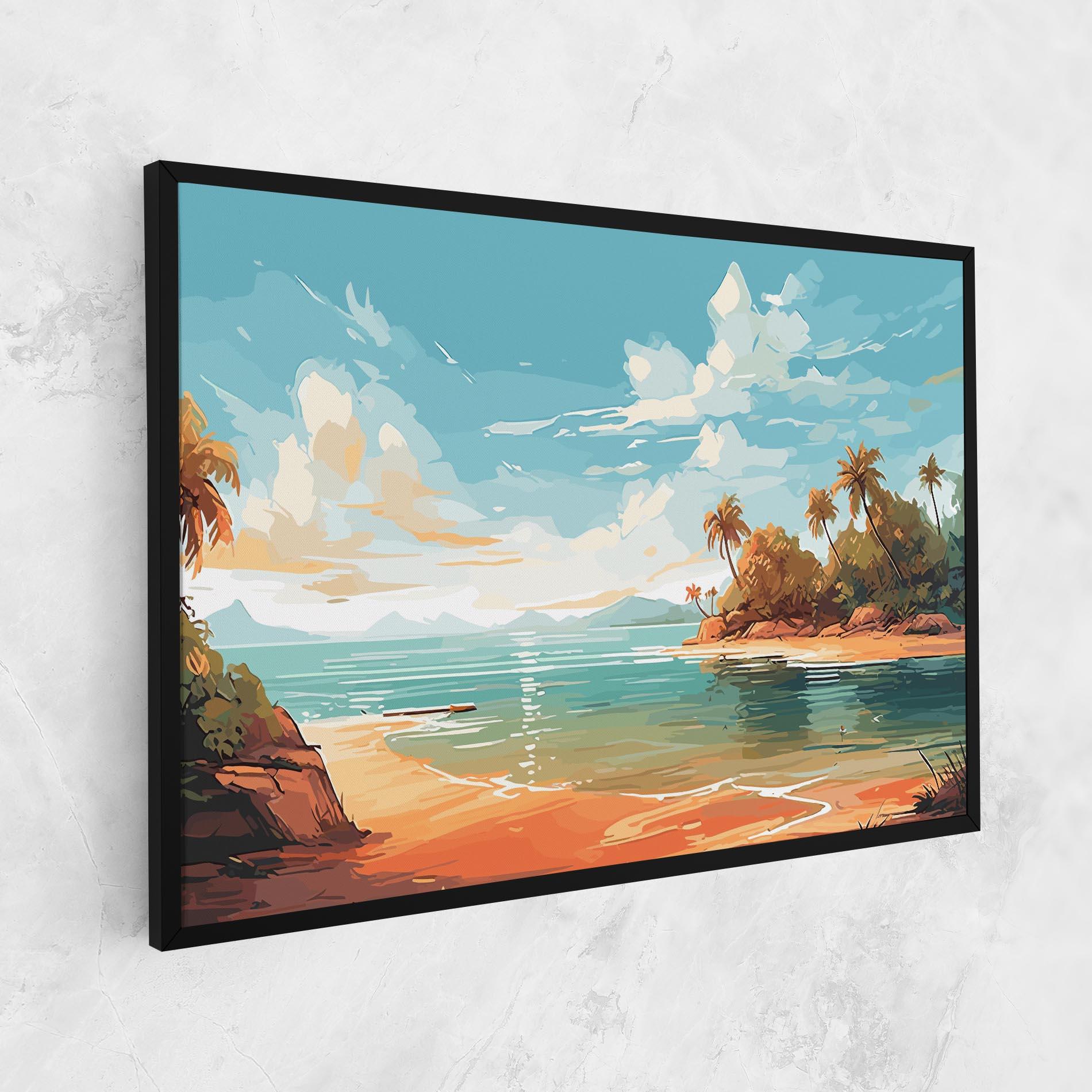 Leinwandbild Blue Sky Beach mockup 1