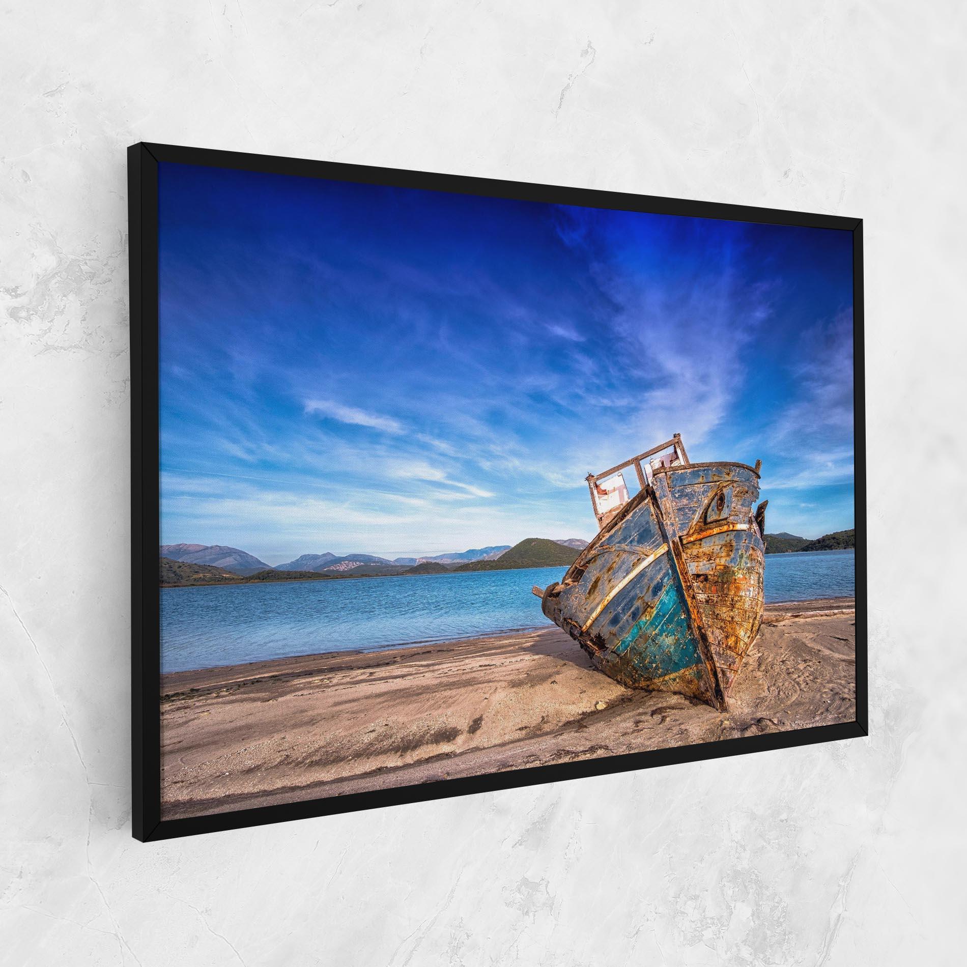 Leinwandbild Boat Blue Sky mockup 1