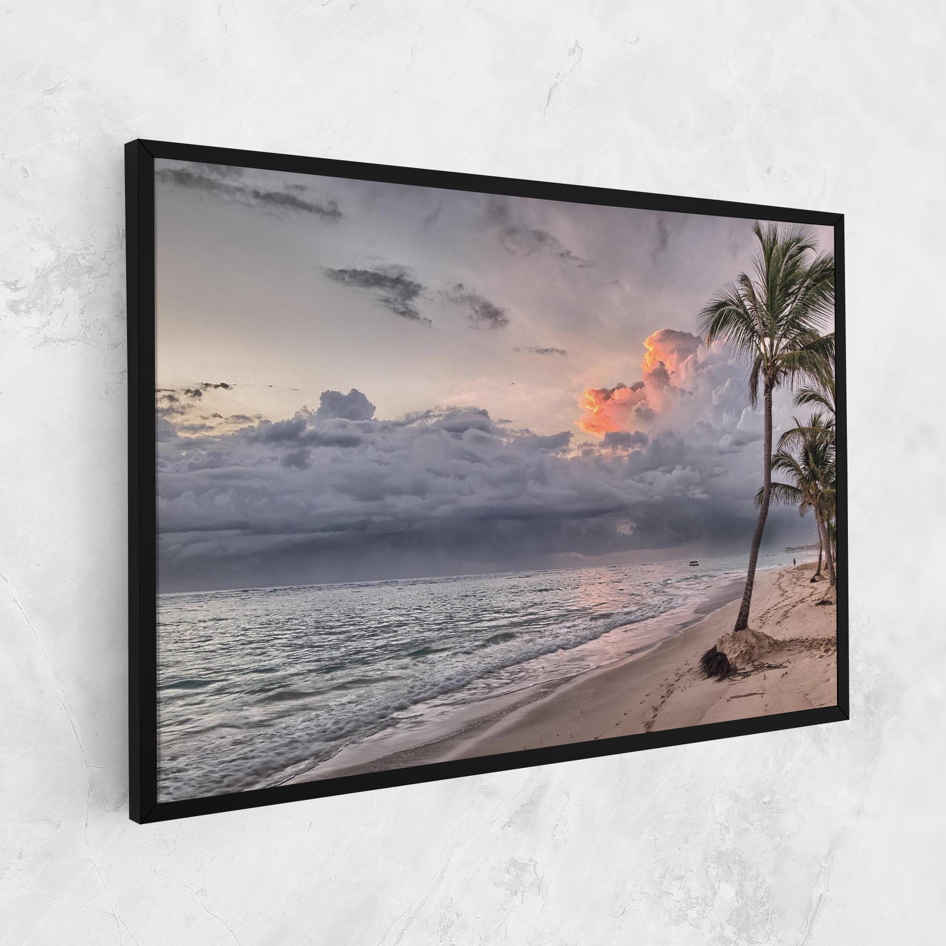 Leinwandbild Cloudy Beach mockup 1