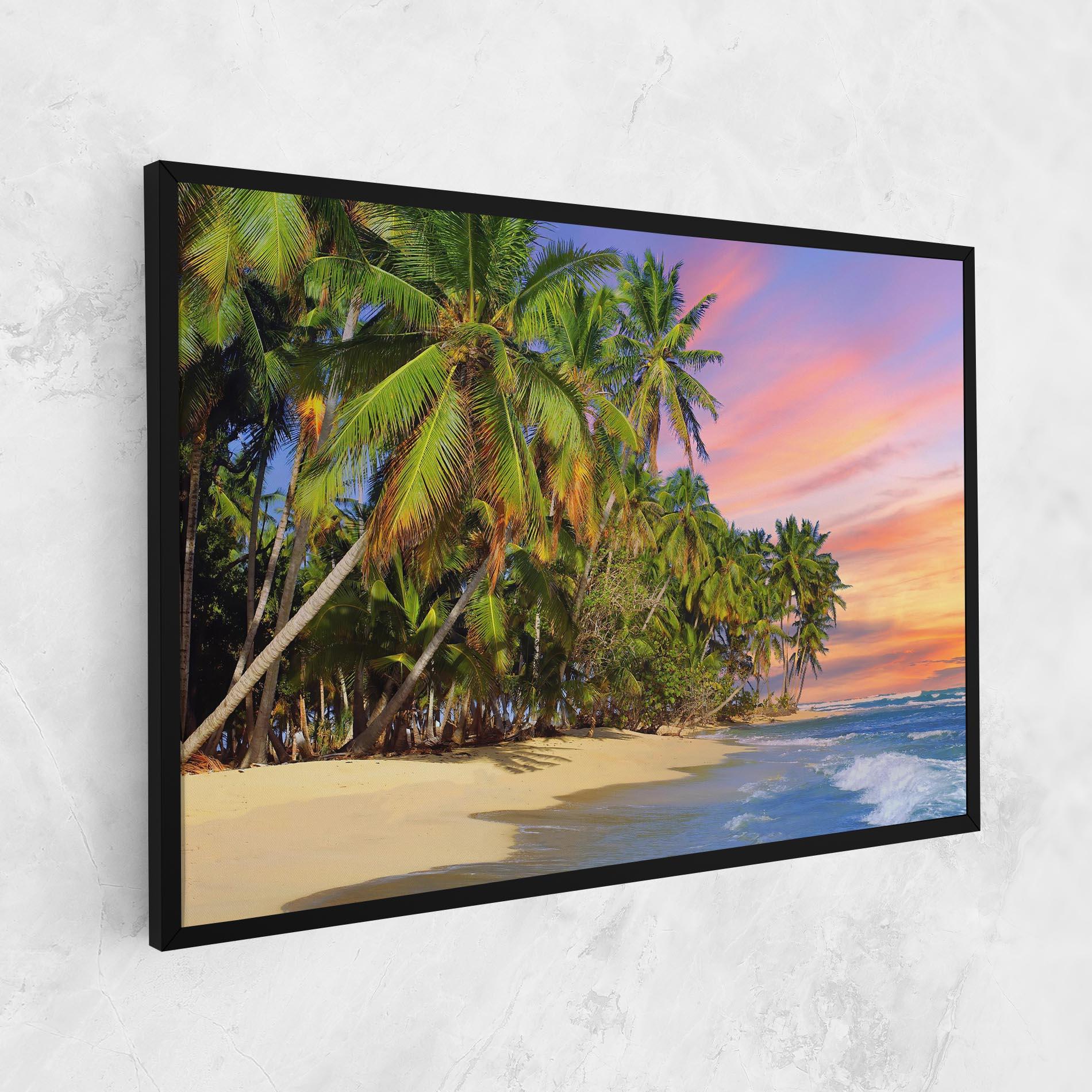 Leinwandbild Coconut Tree Sunset mockup 1