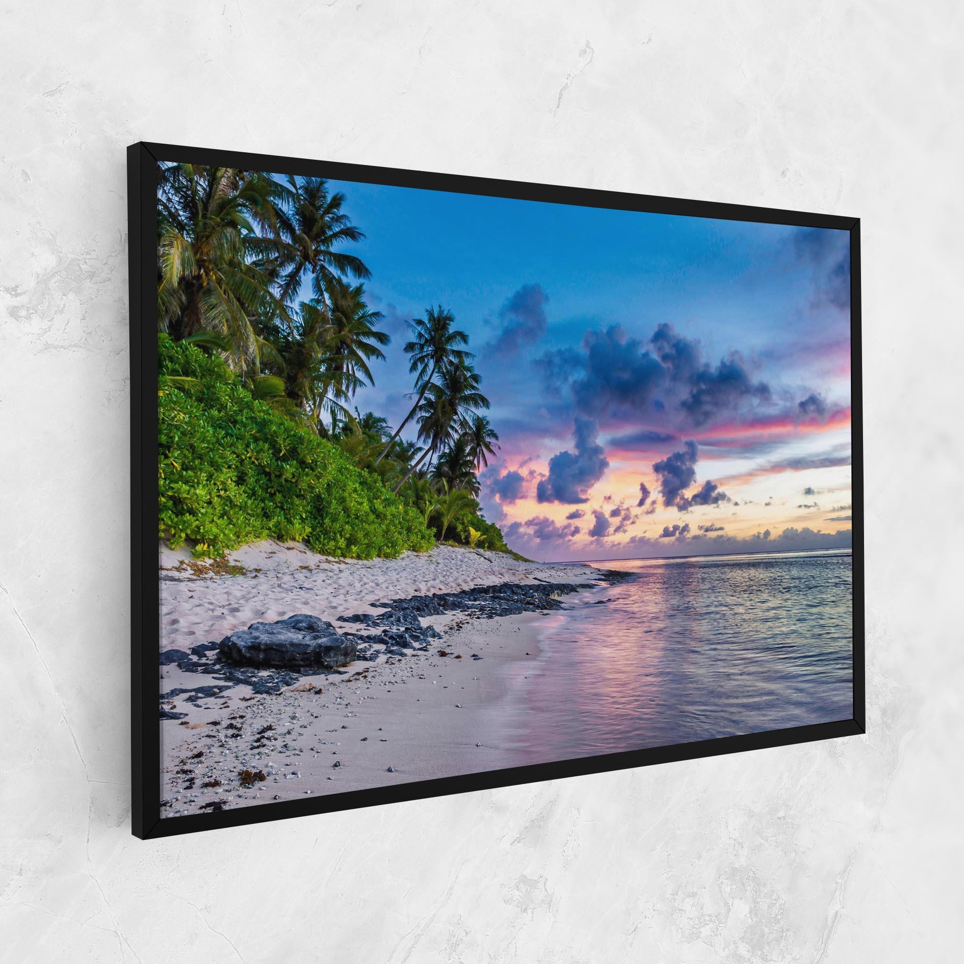 Leinwandbild Purple Blue Beach mockup 1