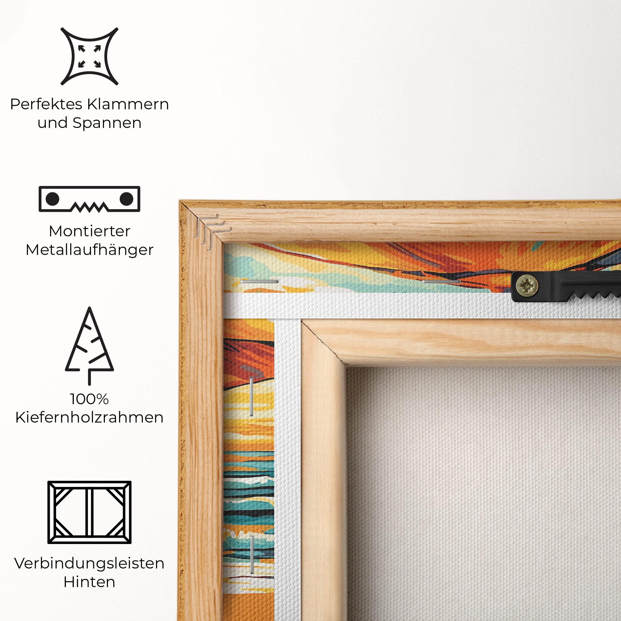 Leinwandbild Chair Sunset View mockup 5