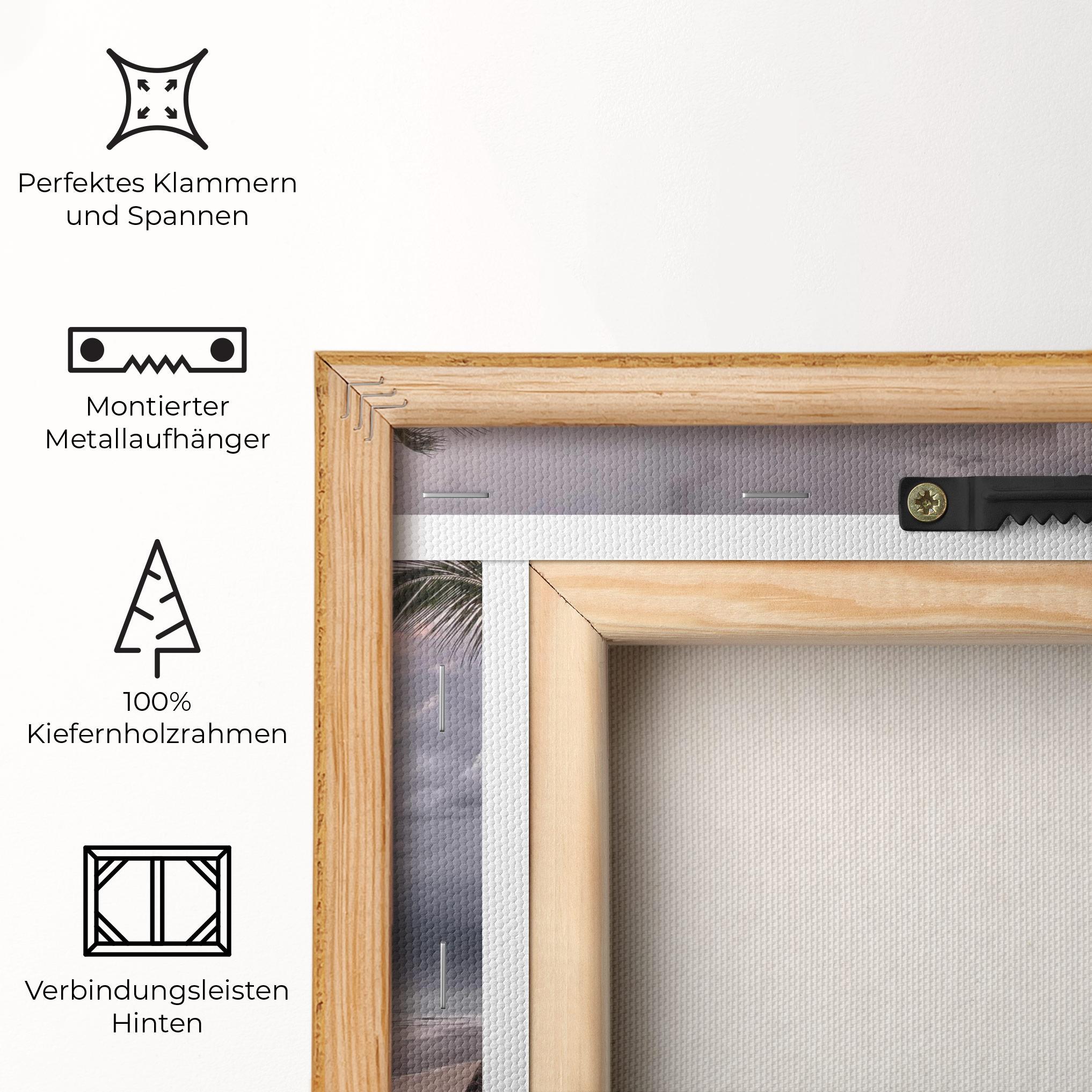 Leinwandbild Cloudy Beach mockup 5