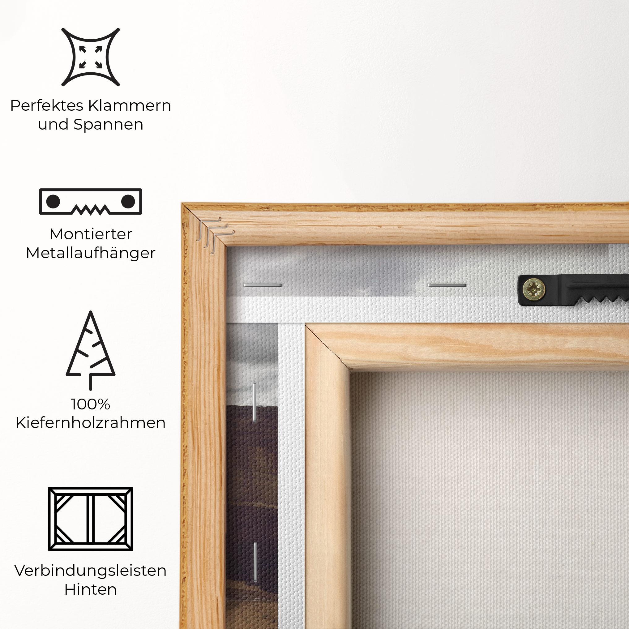 Leinwandbild Grey Clouds Beach mockup 5