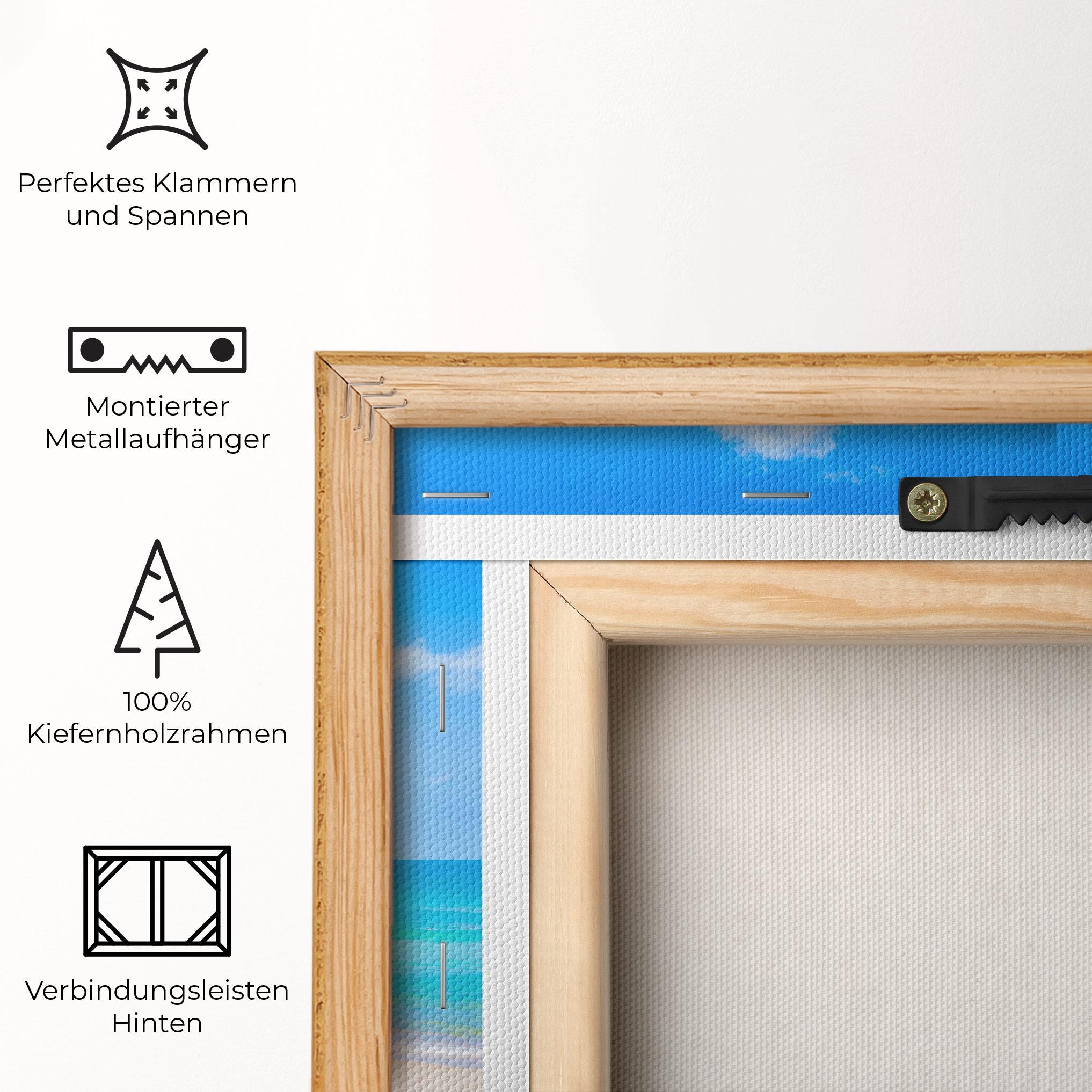 Leinwandbild Tropical Beach View mockup 5