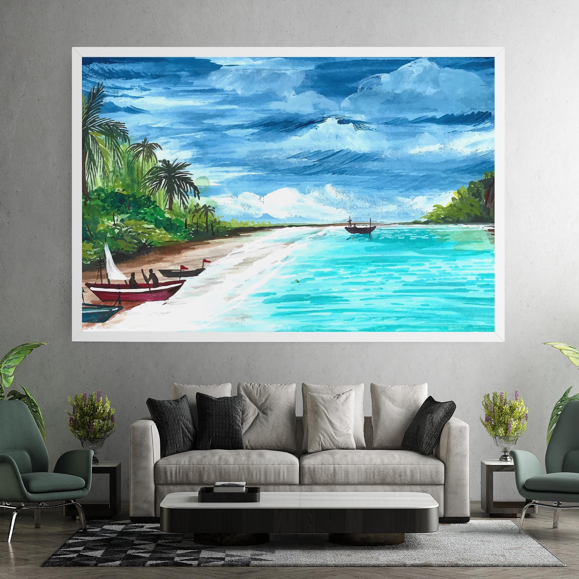 Beach Painting Art mockup 7