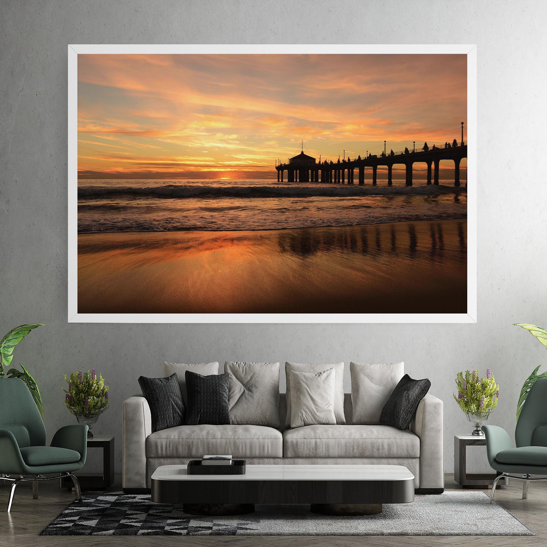 Leinwandbild Beach Sunset View mockup 7