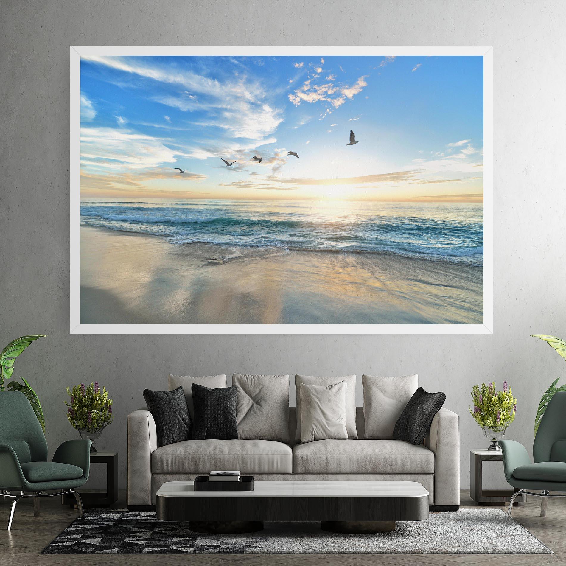 Leinwandbild Beautiful Beach mockup 7