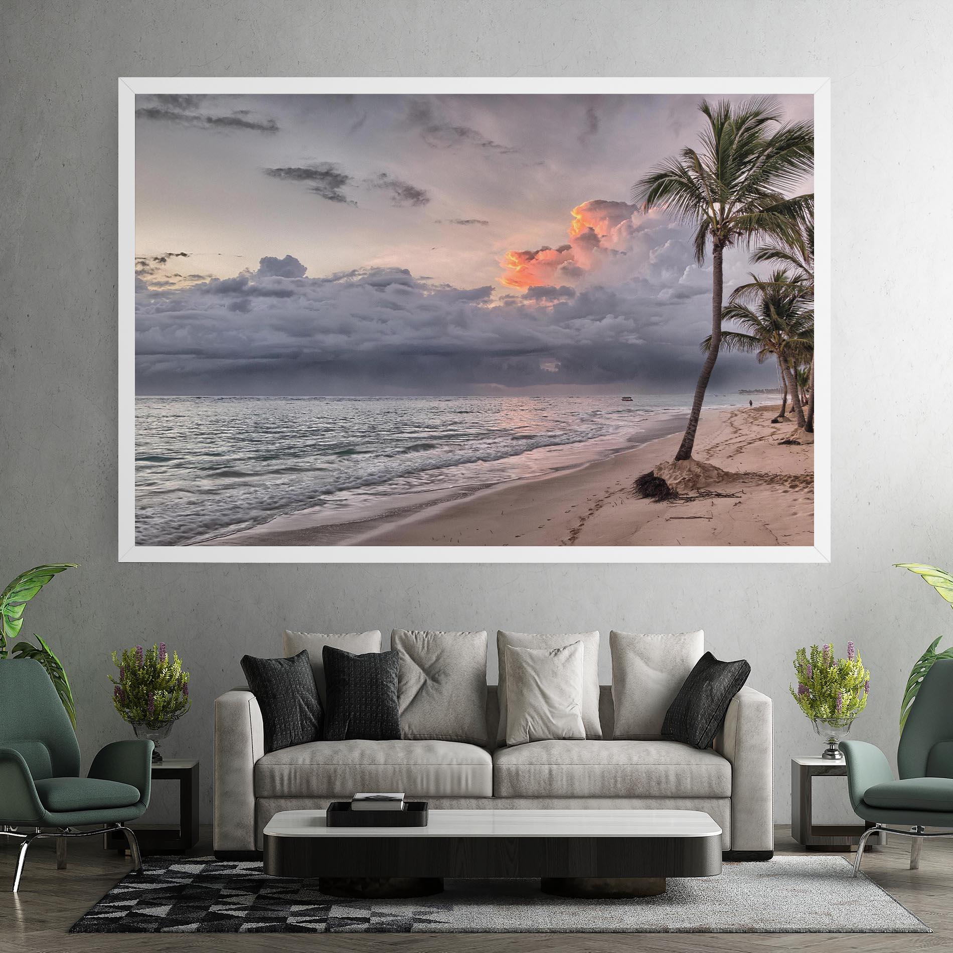 Leinwandbild Cloudy Beach mockup 7