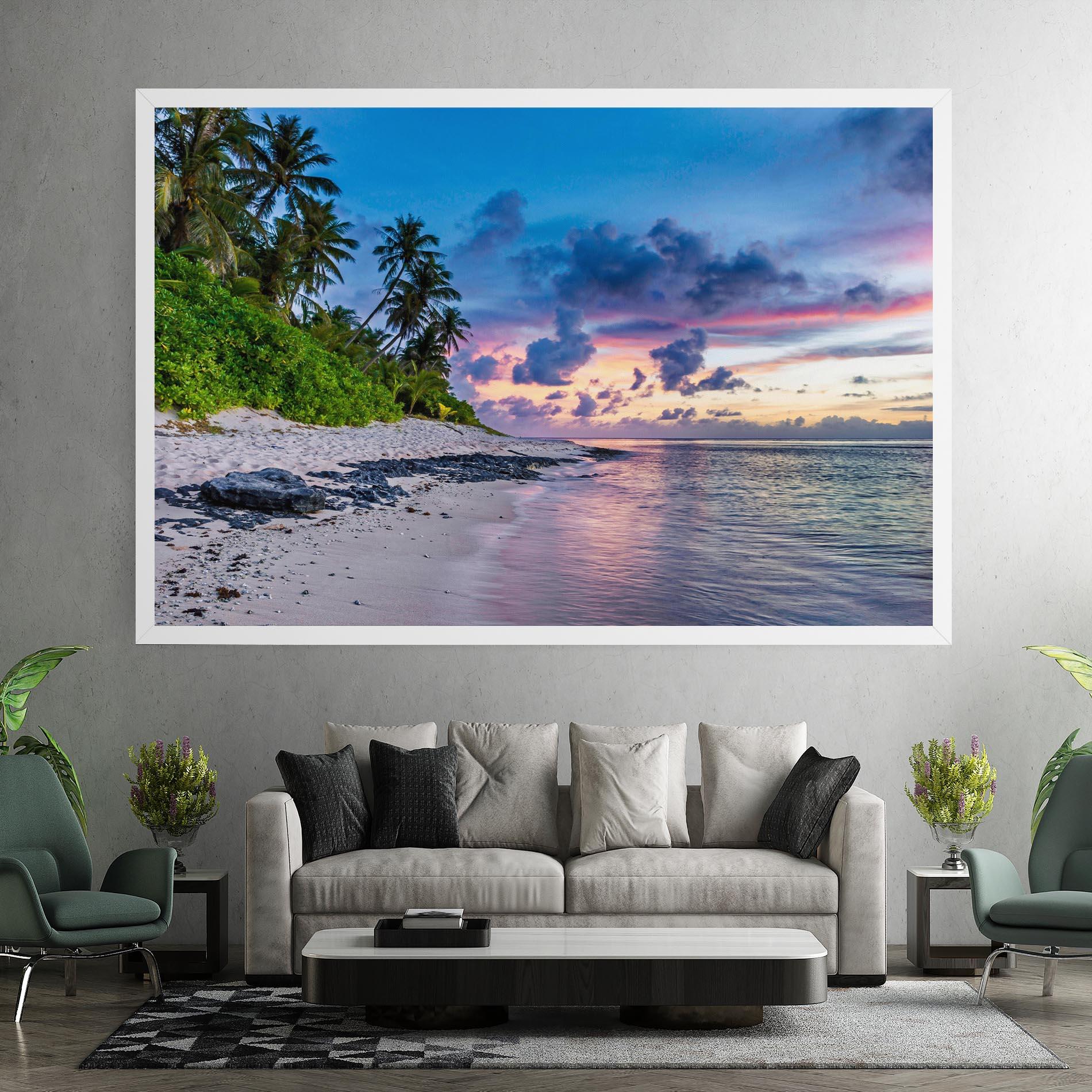 Leinwandbild Purple Blue Beach mockup 7