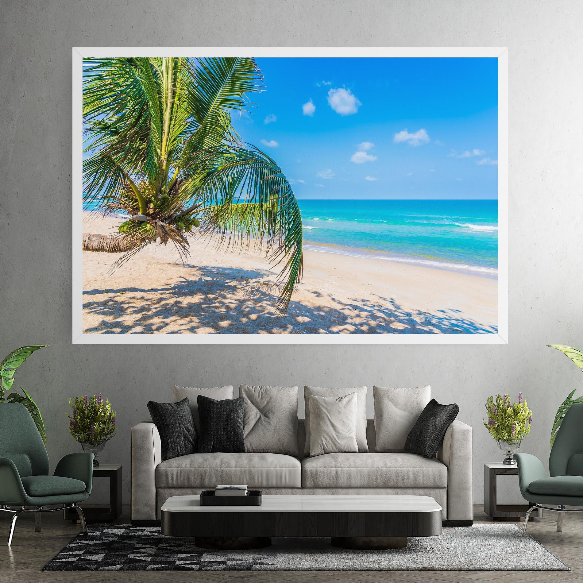 Leinwandbild Tropical Beach View mockup 7