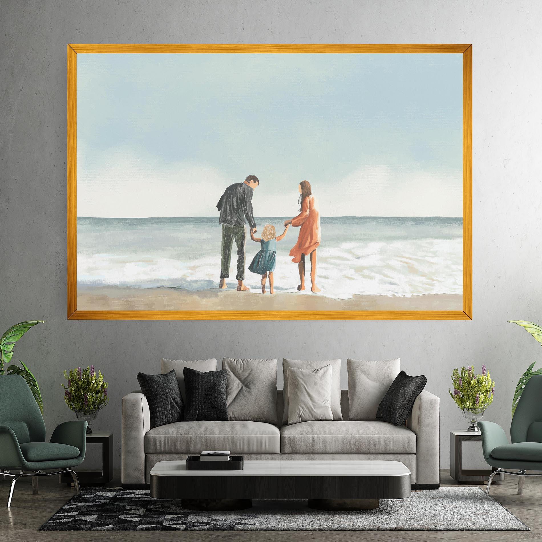 Leinwandbild Beach Family mockup 7
