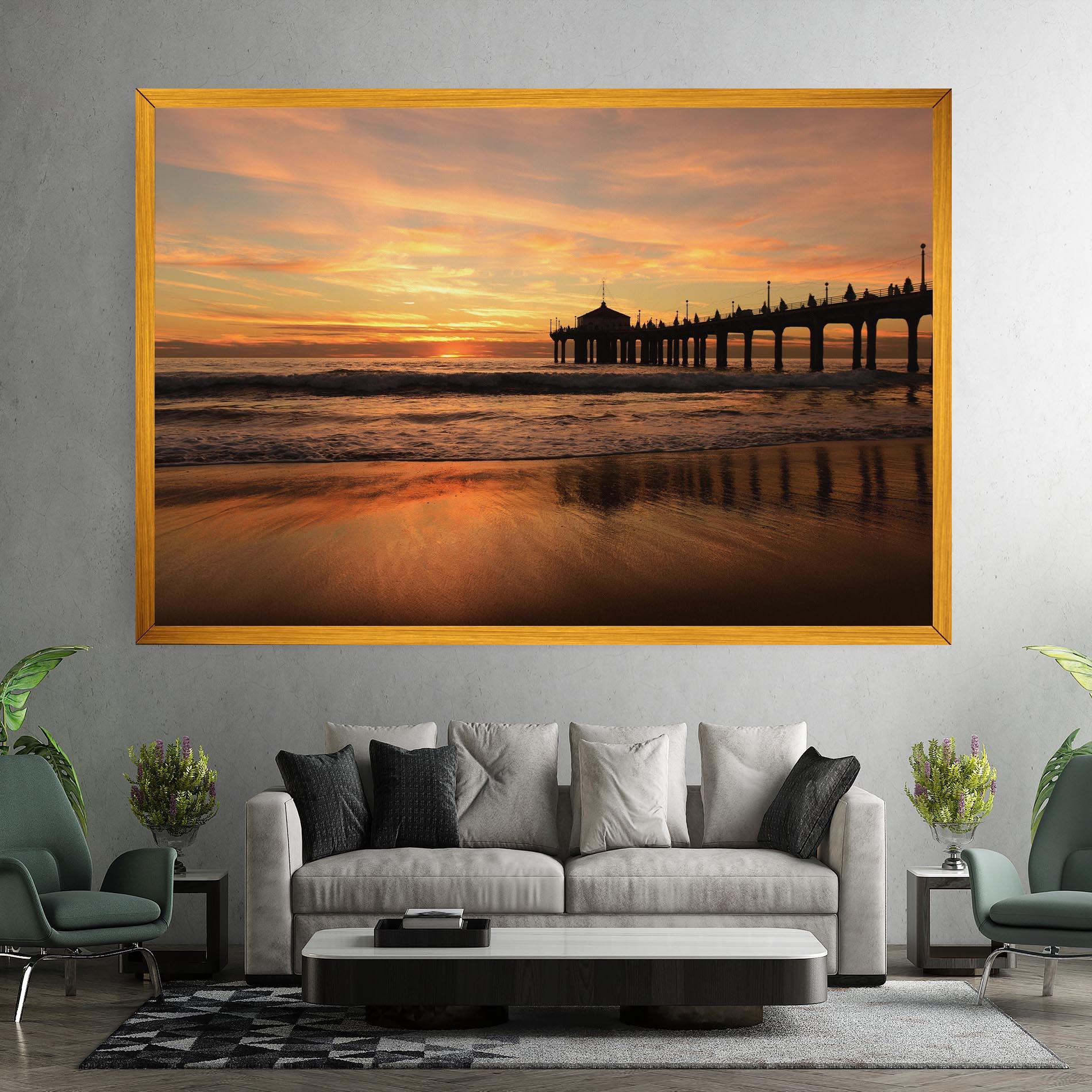 Leinwandbild Beach Sunset View mockup 7