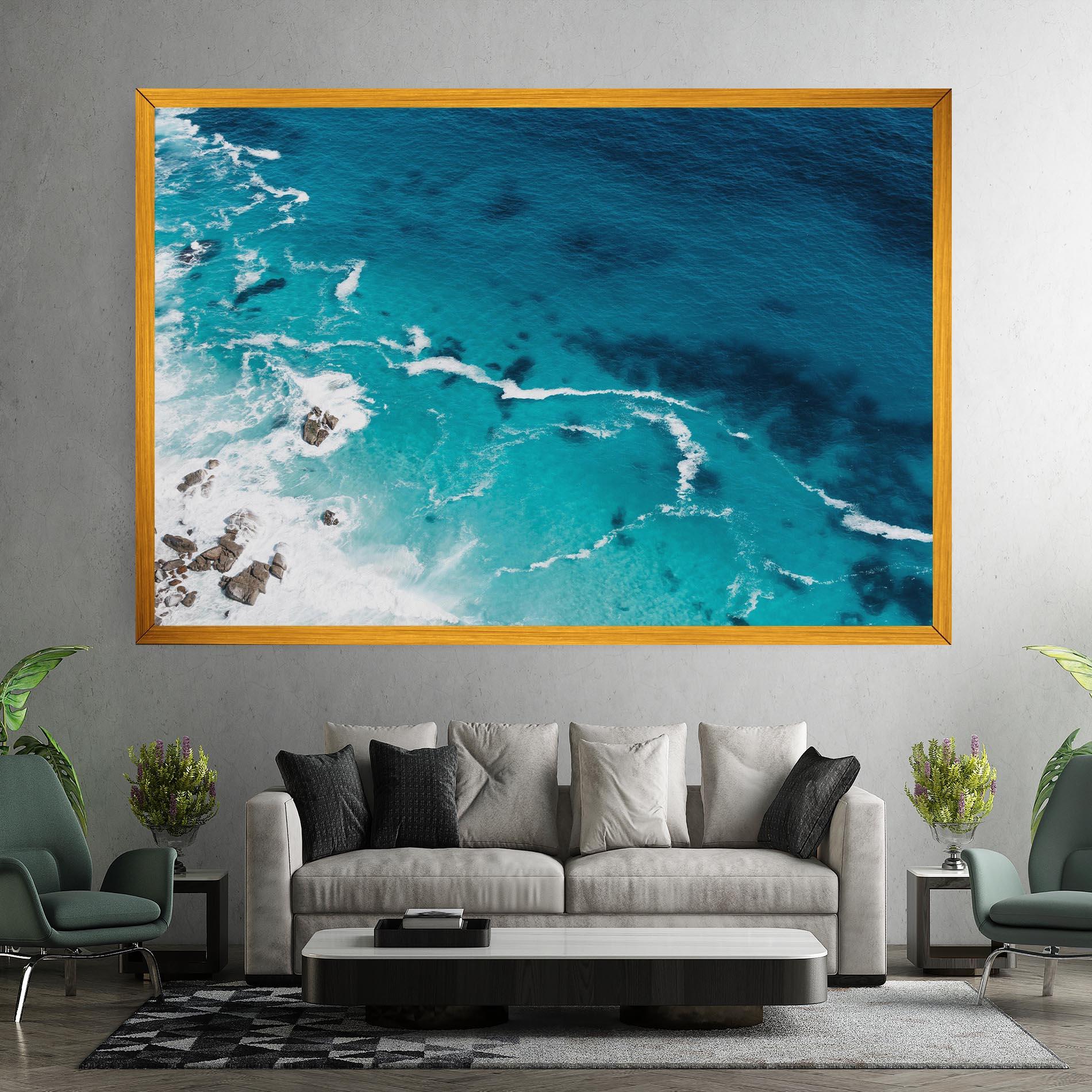 Leinwandbild Blue Water Beach mockup 7