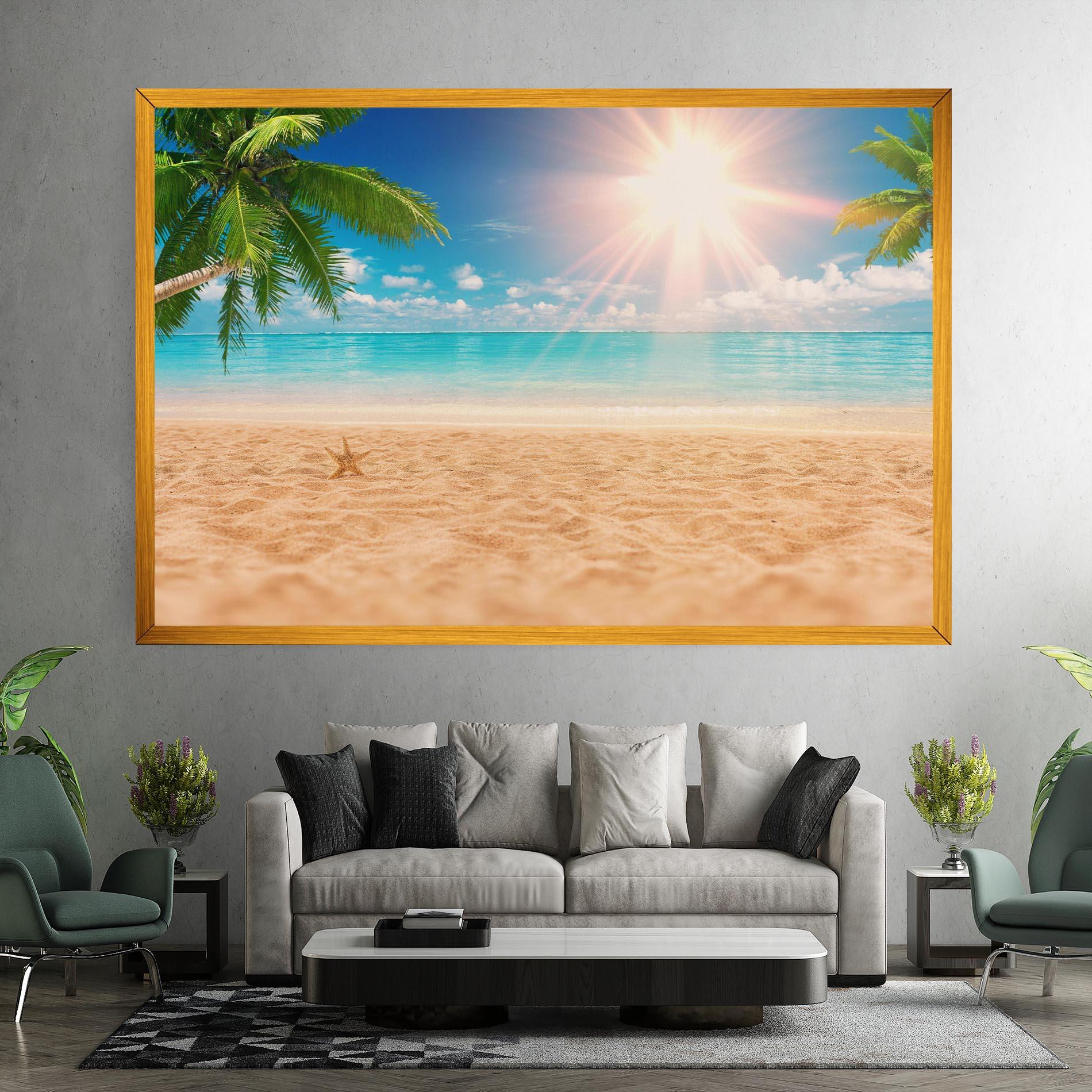 Leinwandbild Exotic Beach Ocean mockup 7