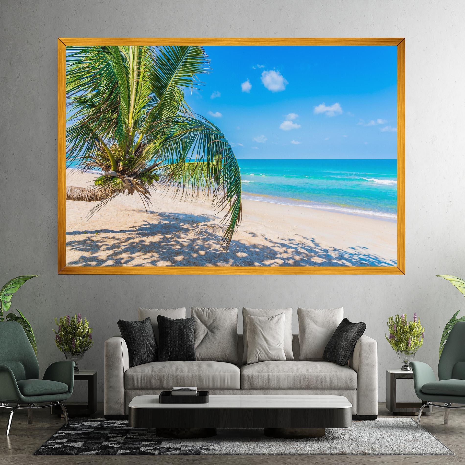 Leinwandbild Tropical Beach View mockup 7