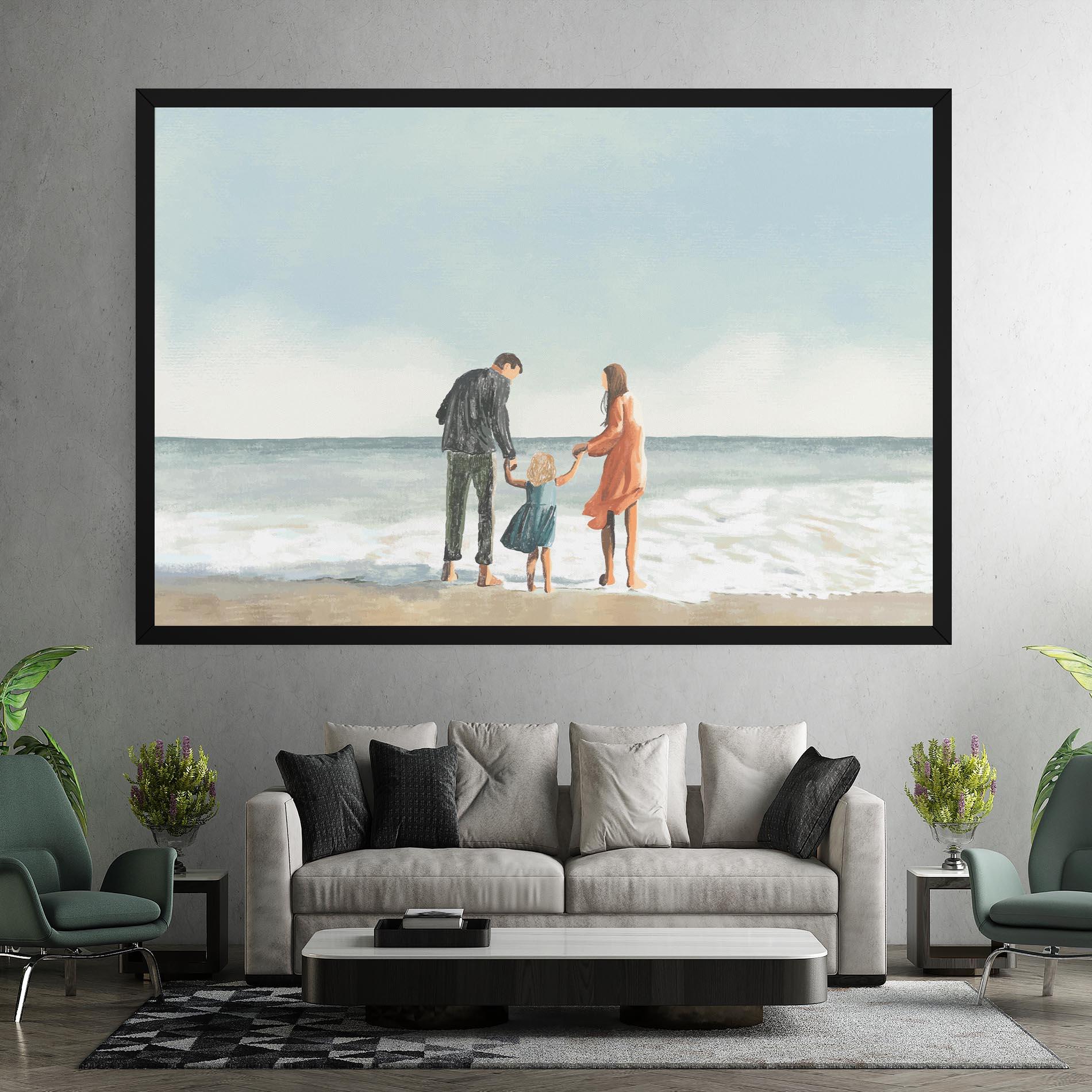 Leinwandbild Beach Family mockup 7