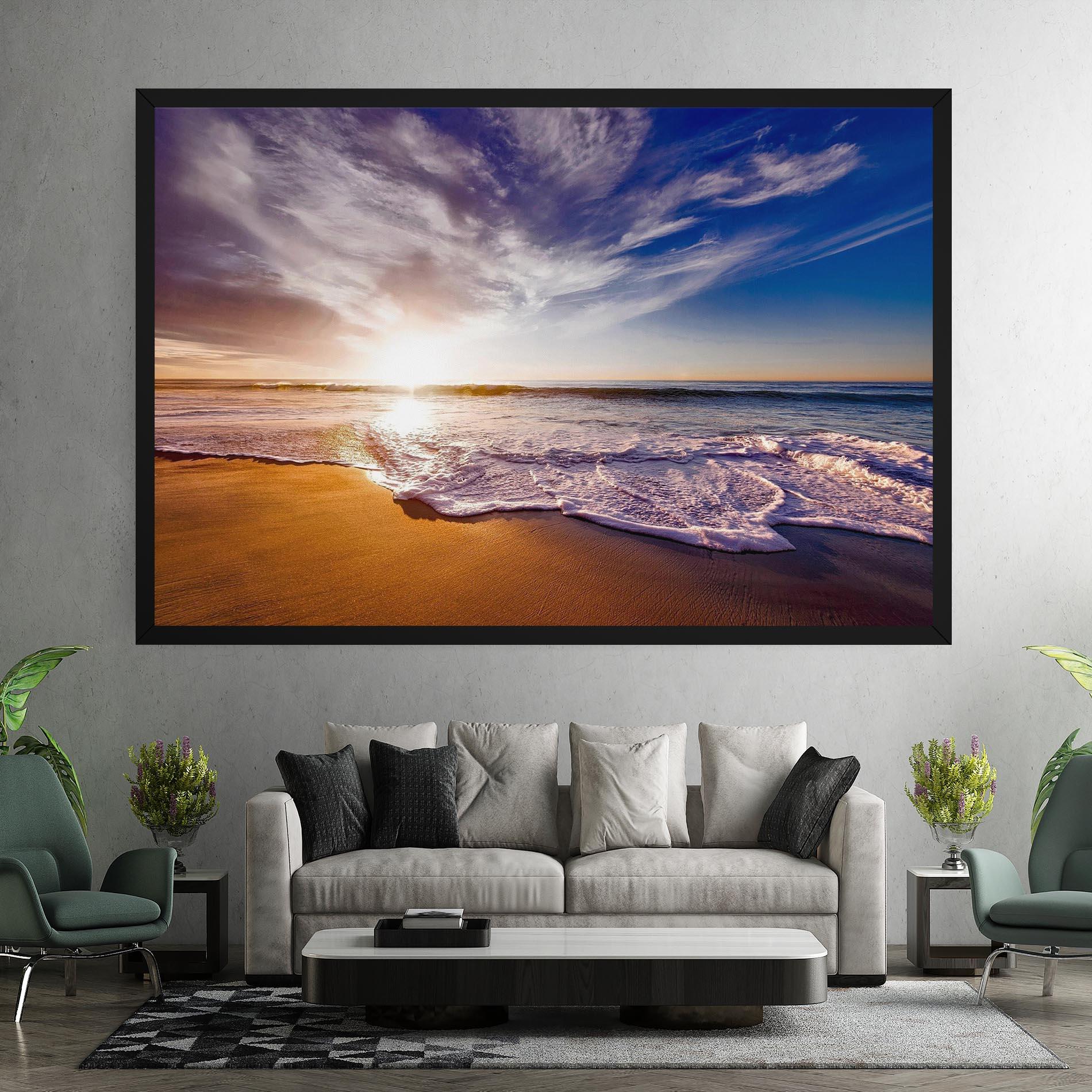 Leinwandbild Beach Sunrise mockup 7