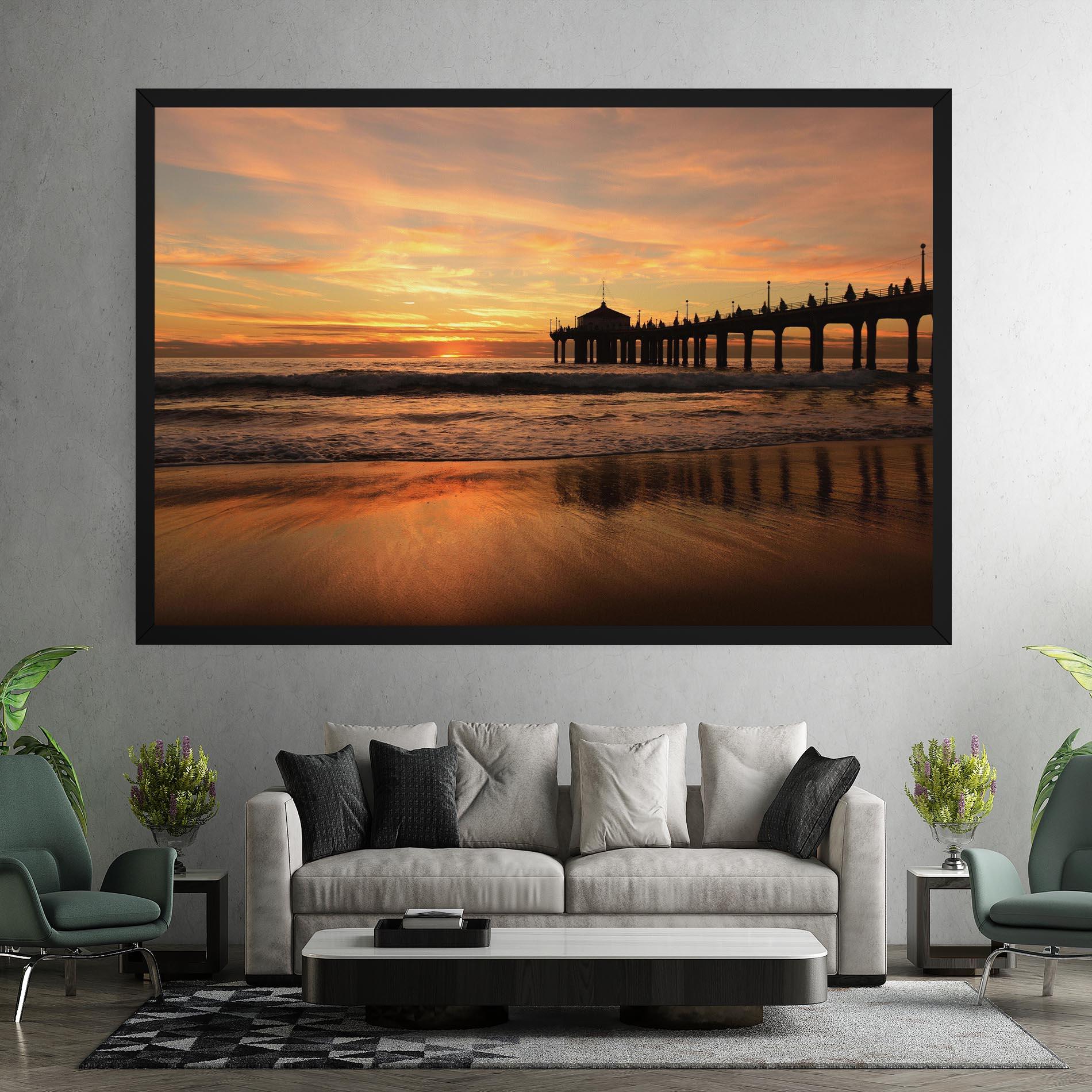 Leinwandbild Beach Sunset View mockup 7