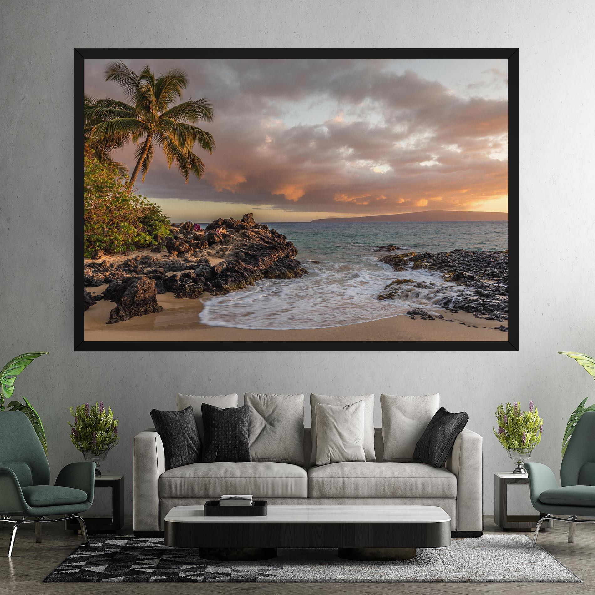 Leinwandbild Beautiful Beach Landscape mockup 7