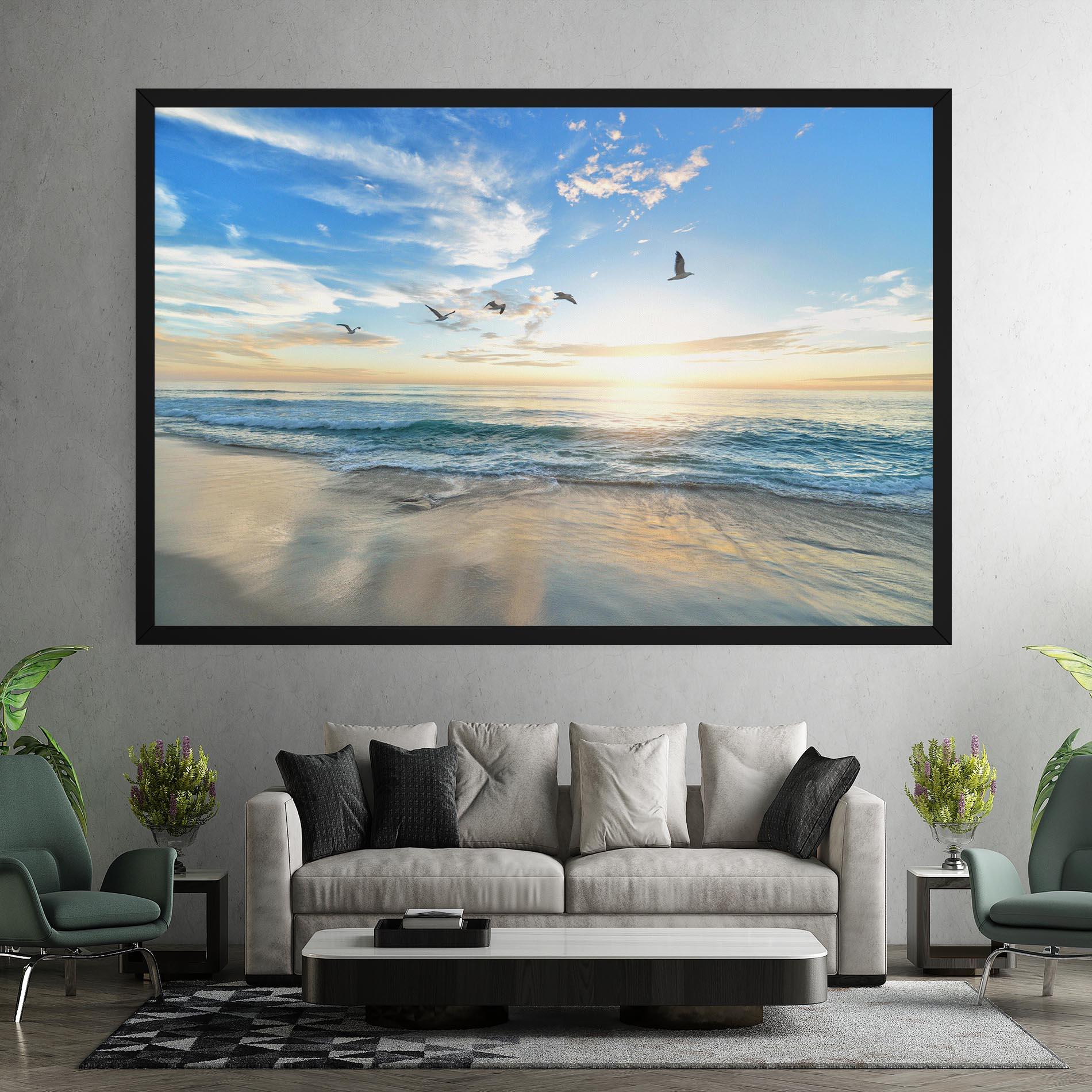 Leinwandbild Beautiful Beach mockup 7