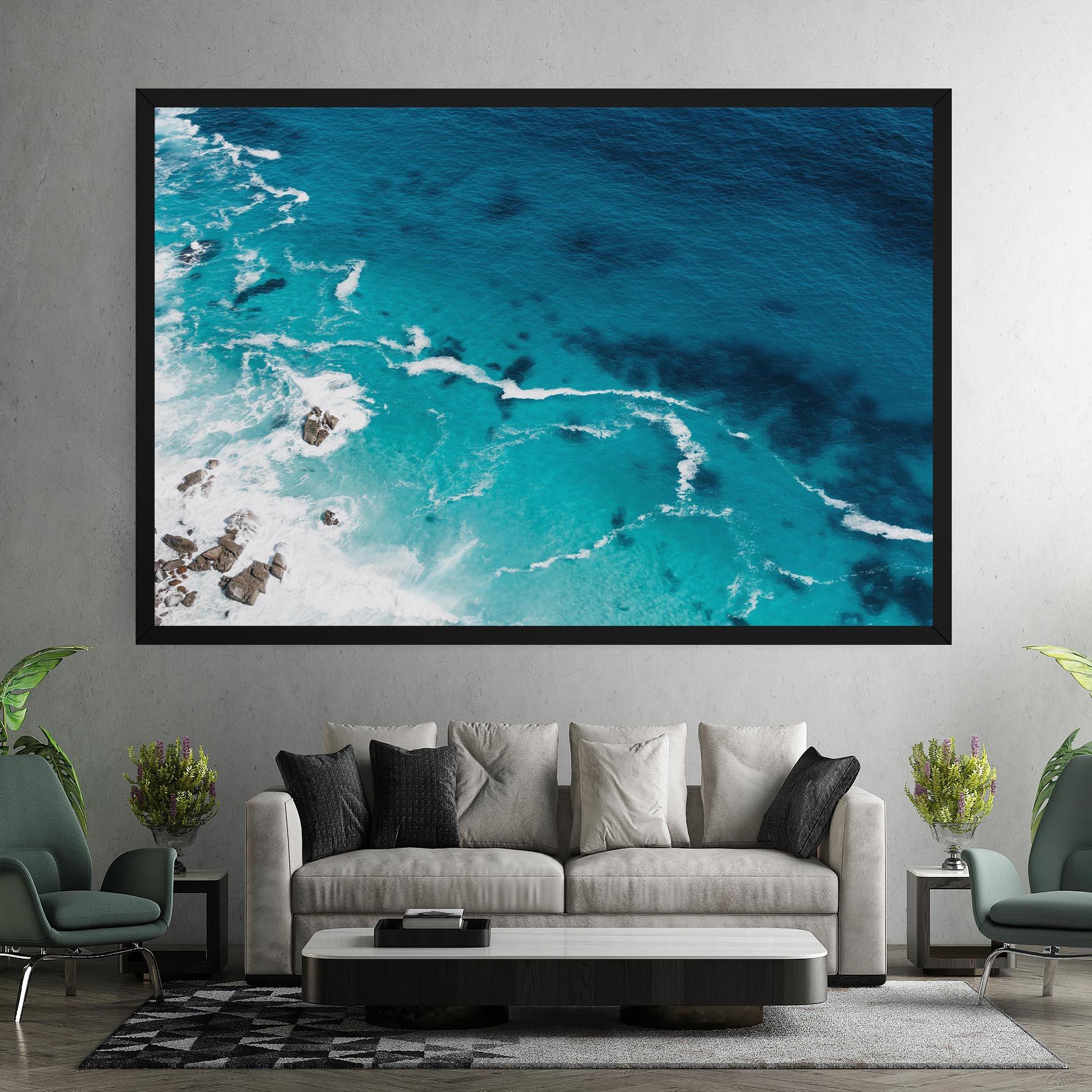 Leinwandbild Blue Water Beach mockup 7