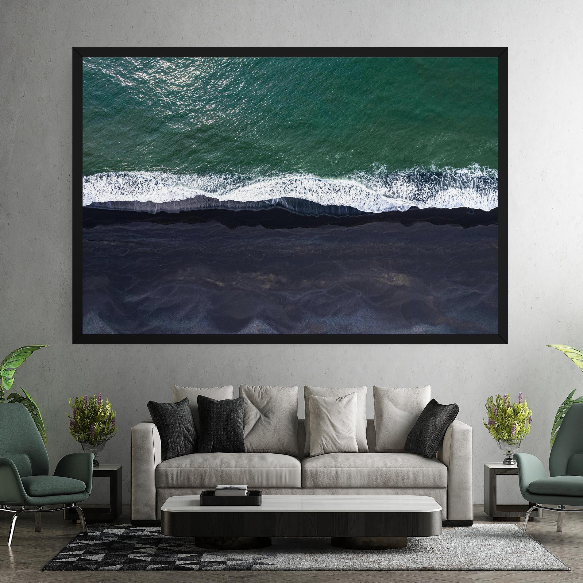 Leinwandbild Green Blue Beach mockup 7