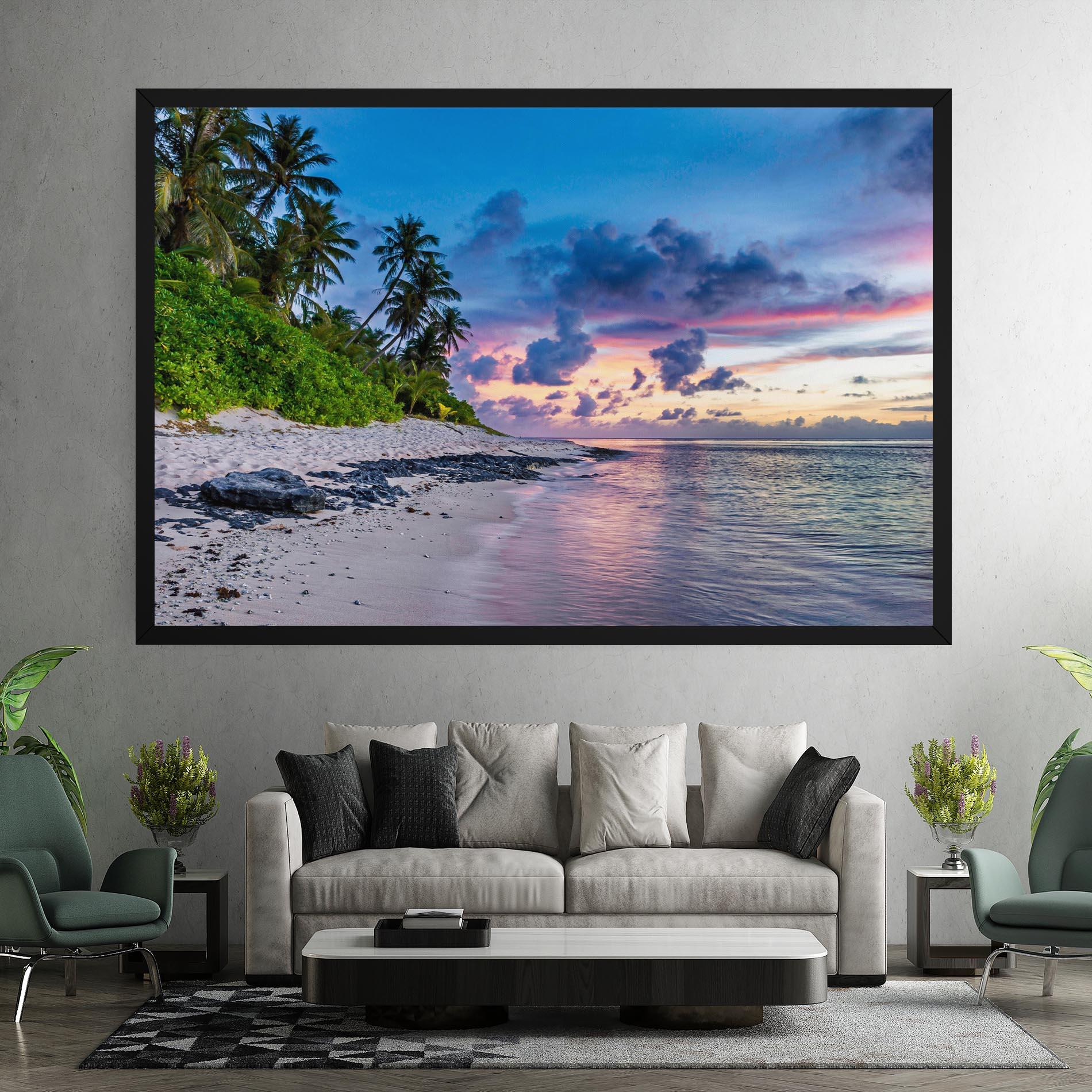 Leinwandbild Purple Blue Beach mockup 7