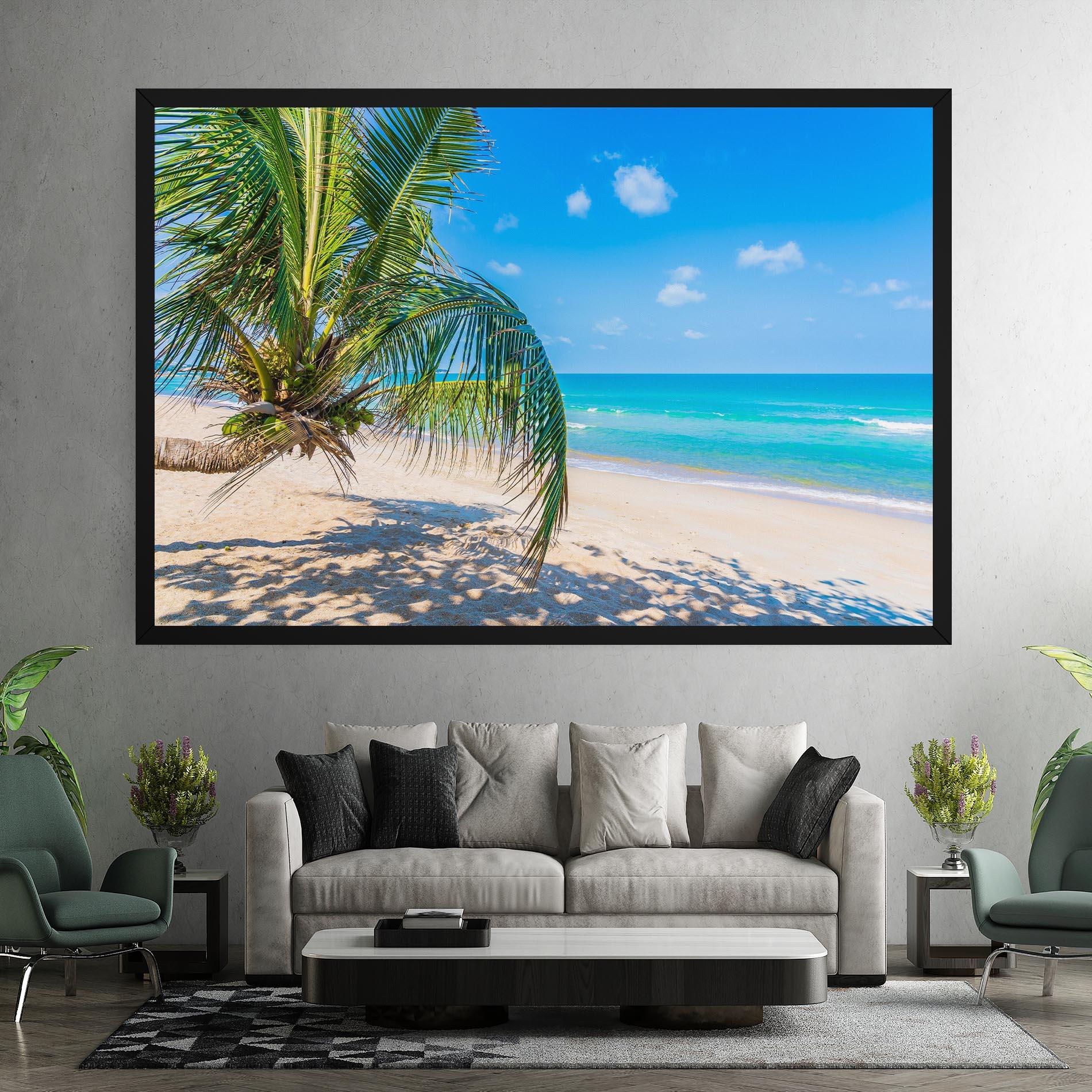 Leinwandbild Tropical Beach View mockup 7