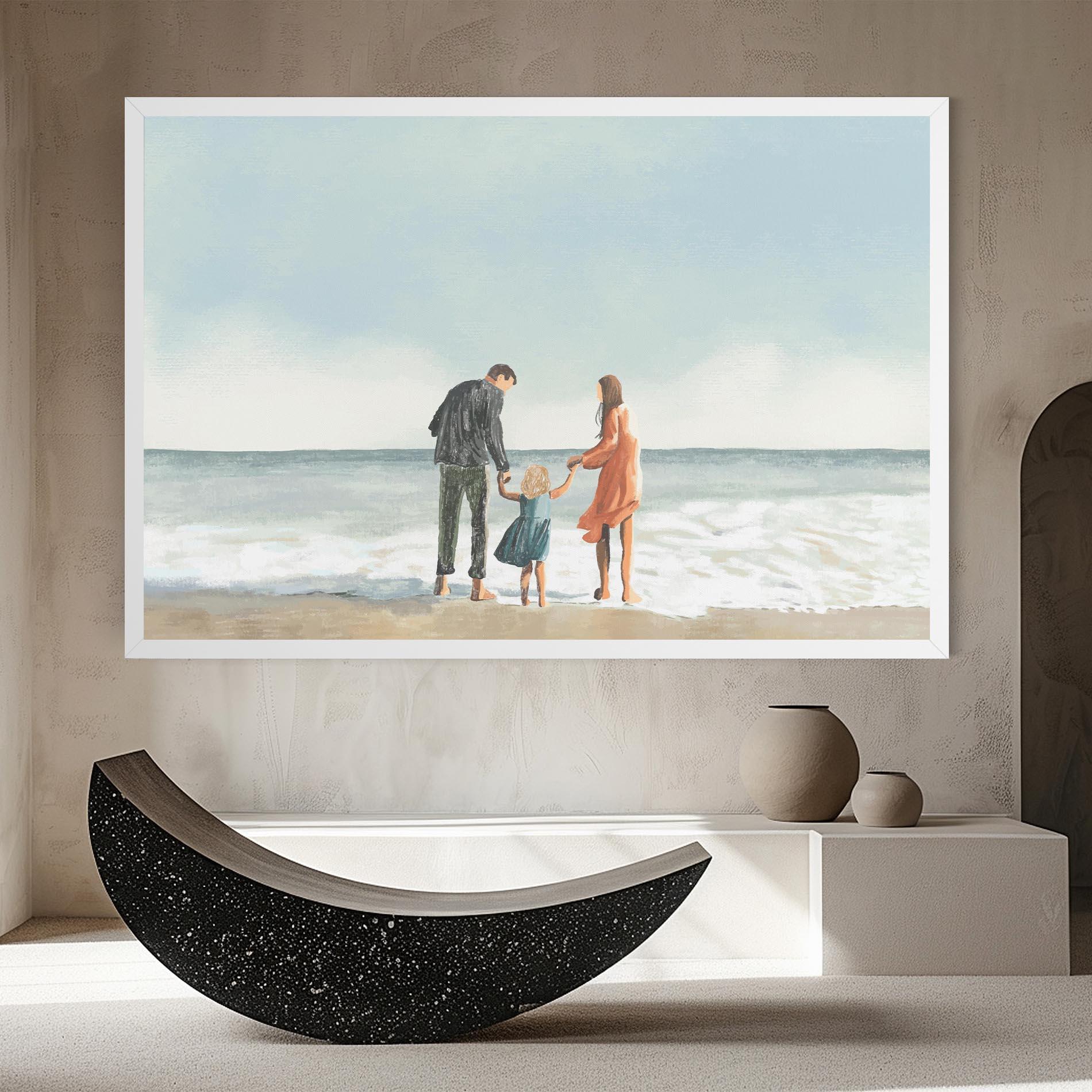 Leinwandbild Beach Family mockup 8