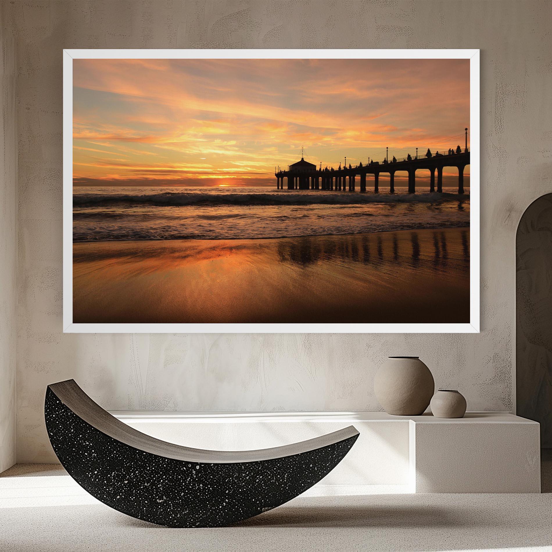 Leinwandbild Beach Sunset View mockup 8